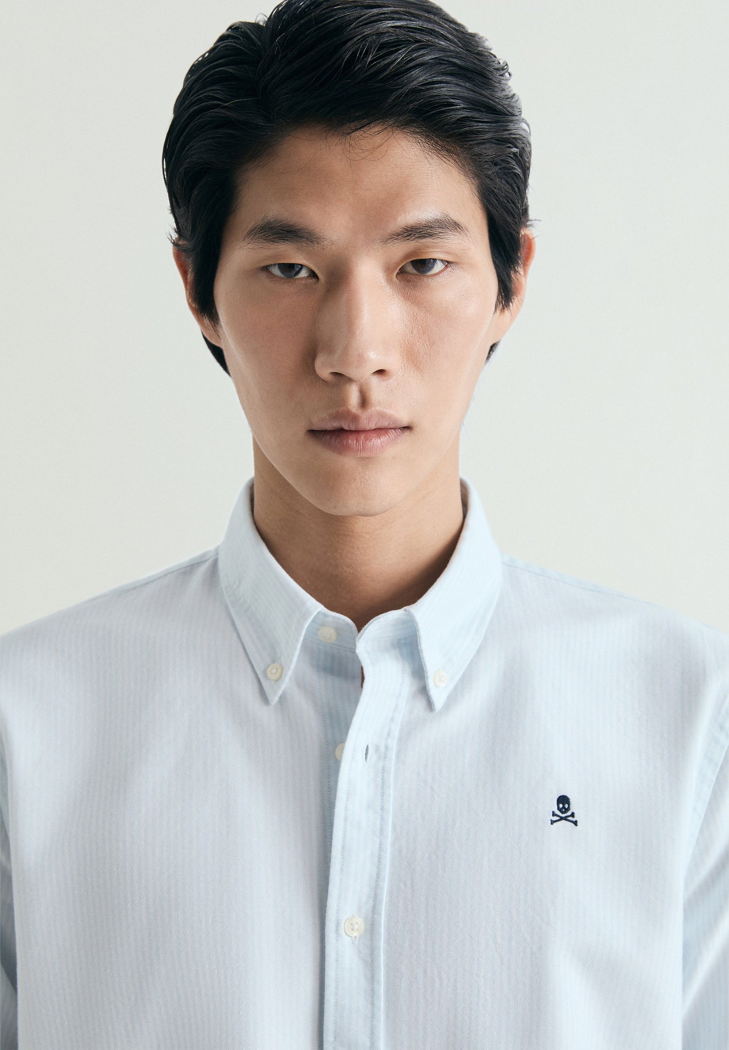 OXFORDHEMD MIT STREIFEN-PRINT