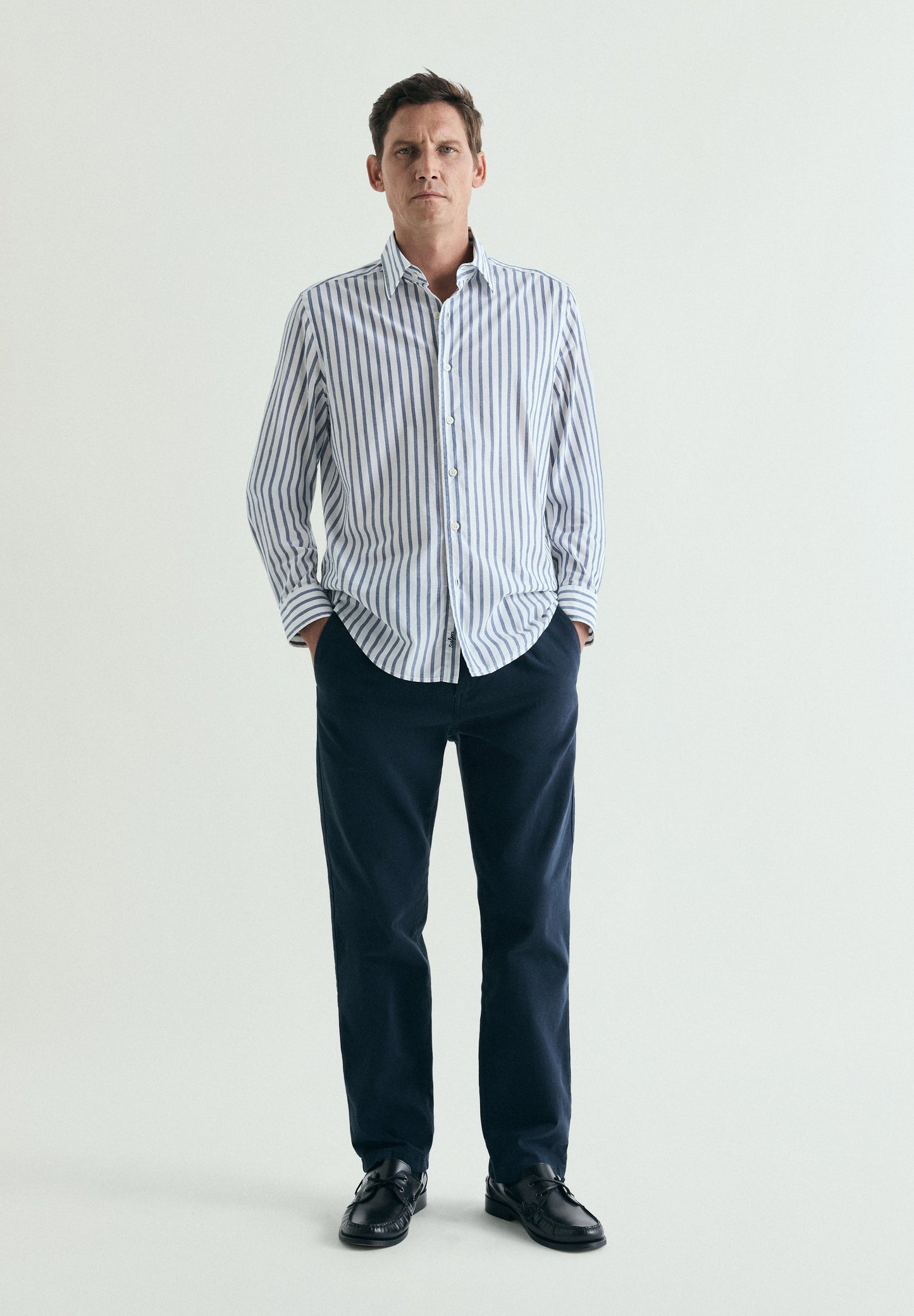 REGULAR FIT STRIPED COTTON SHIRT