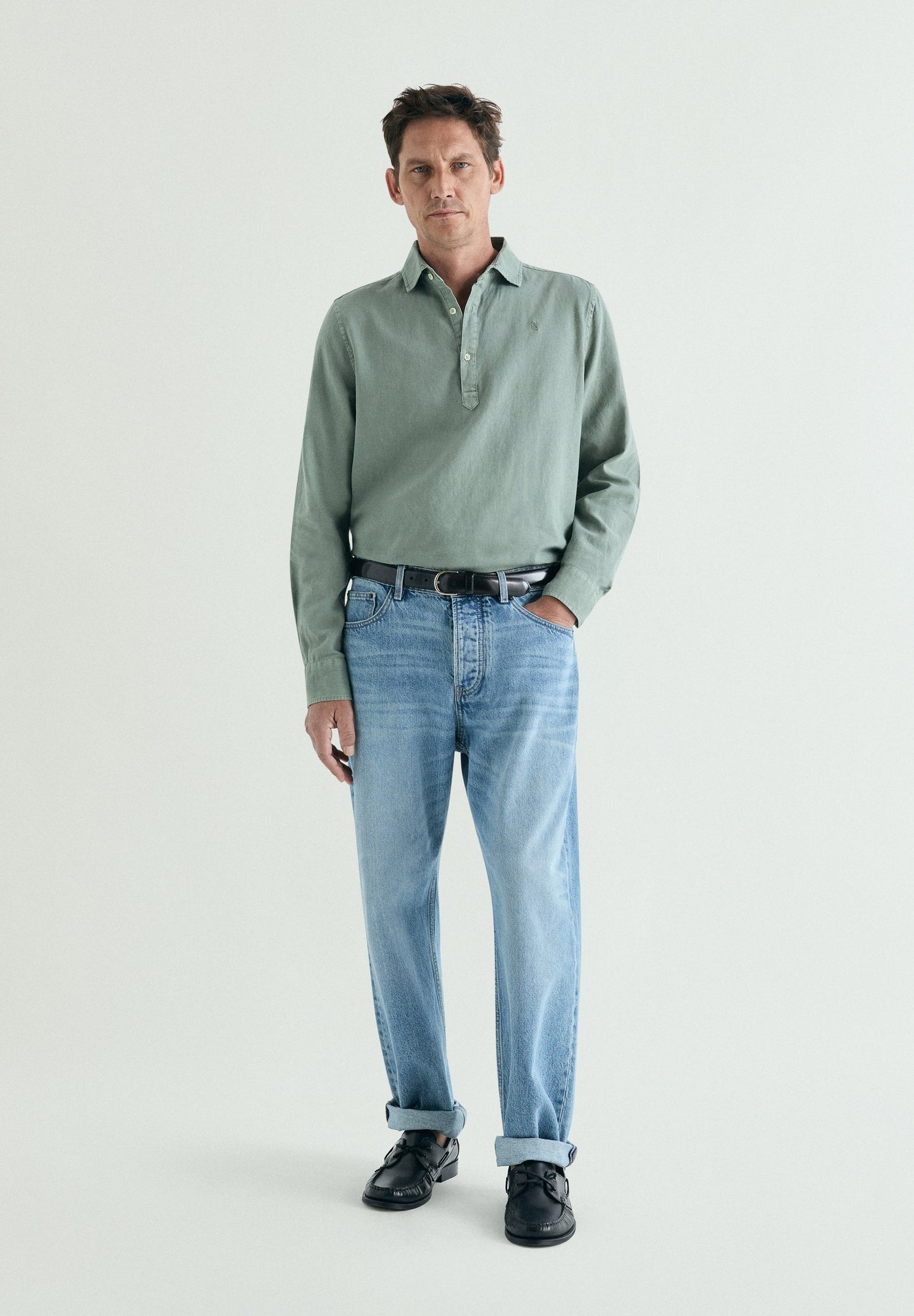 CAMICIA POLO IN LINO REGULAR FIT
