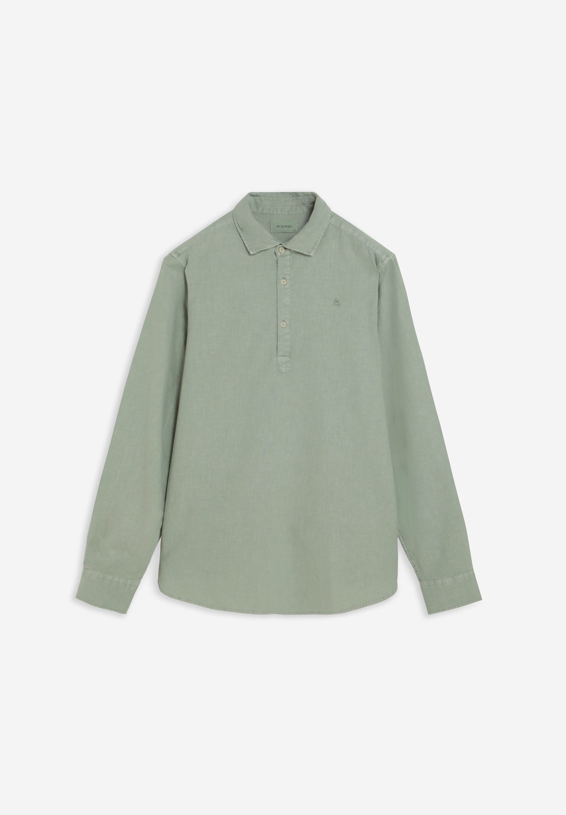 REGULAR FIT LINEN POLO SHIRT