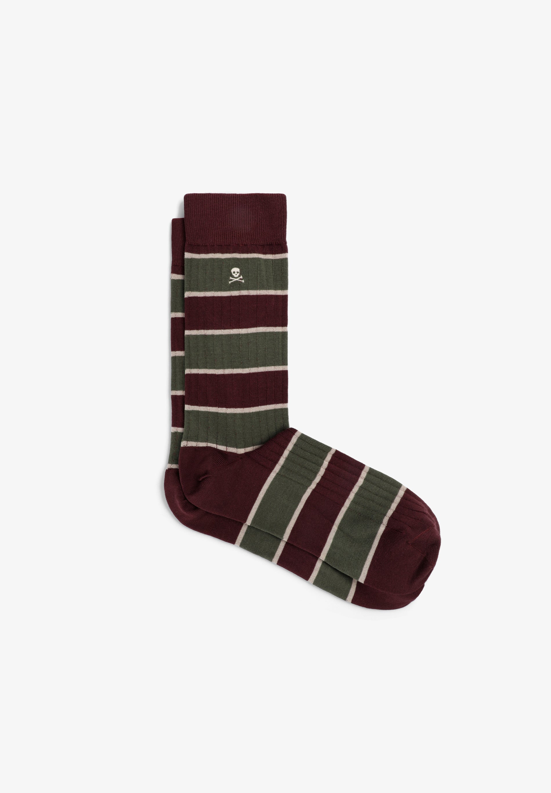 CONTRAST STRIPED SOCKS