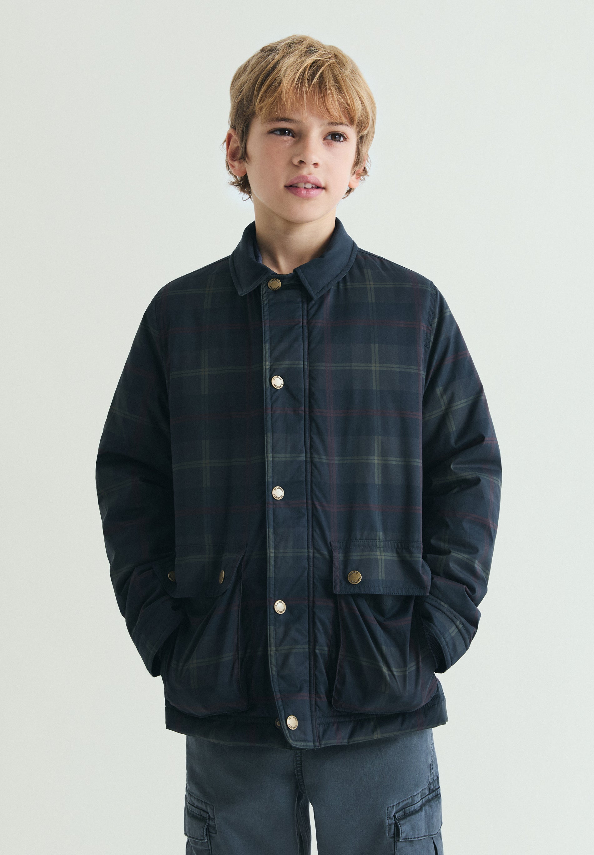 GEWACHSTER KARIERTER CARDIGAN