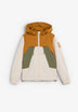 COLOUR BLOCK HOODED TECHNICAL COAT