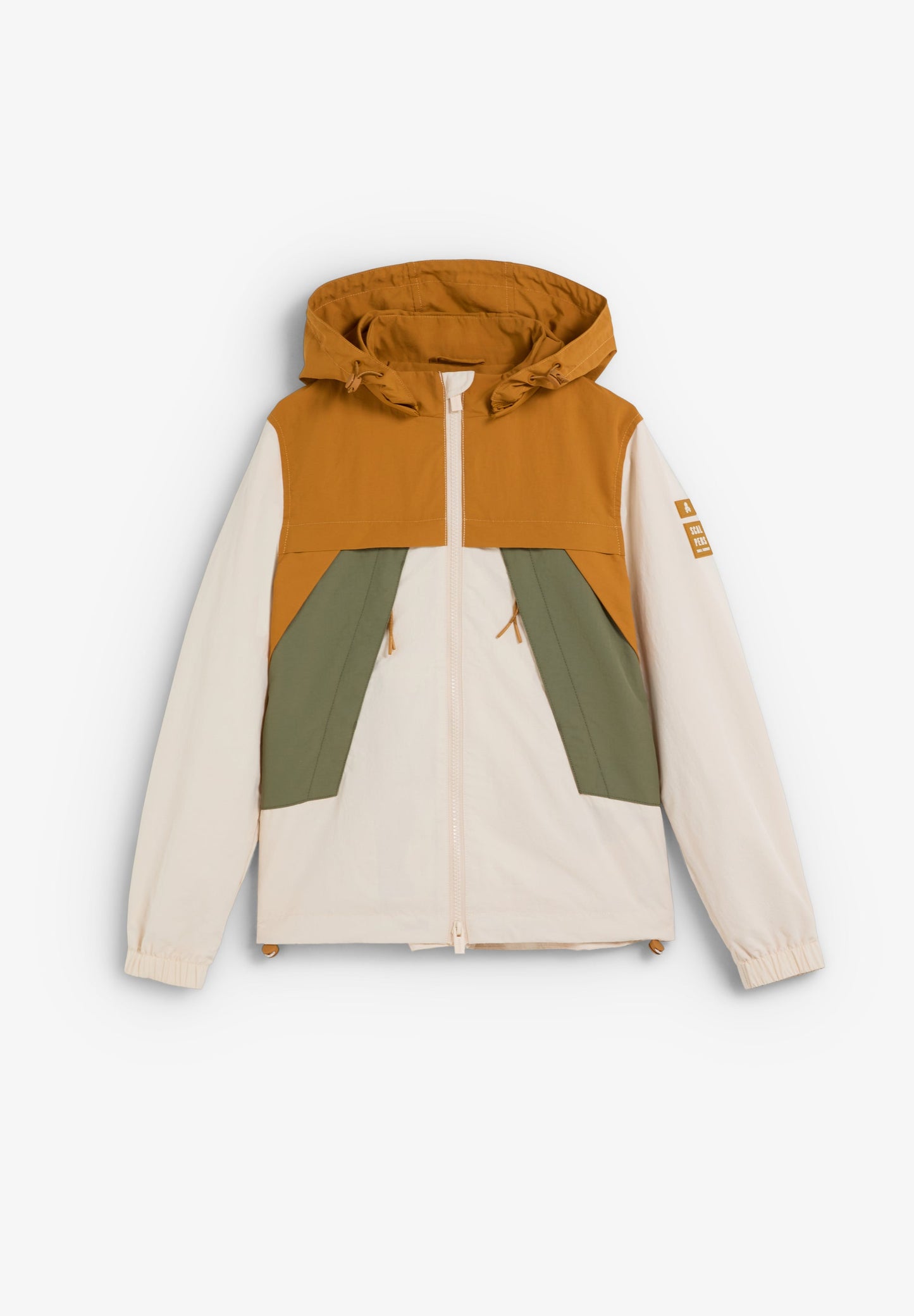 TECHNISCHER MANTEL MIT COLOURBLOCK UND KAPUZE