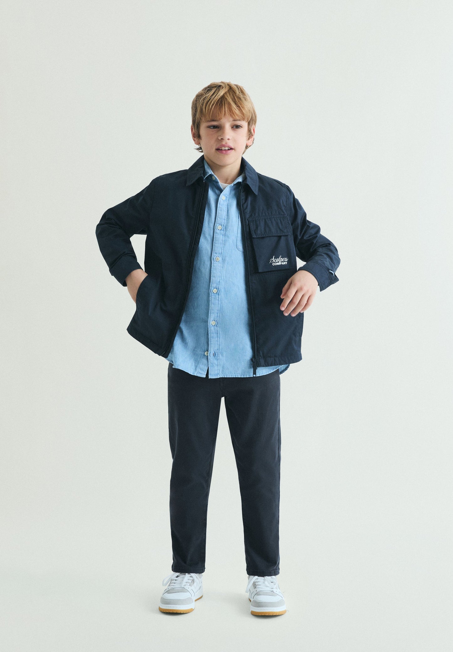 SLIM FIT FIVE-POCKET TROUSERS