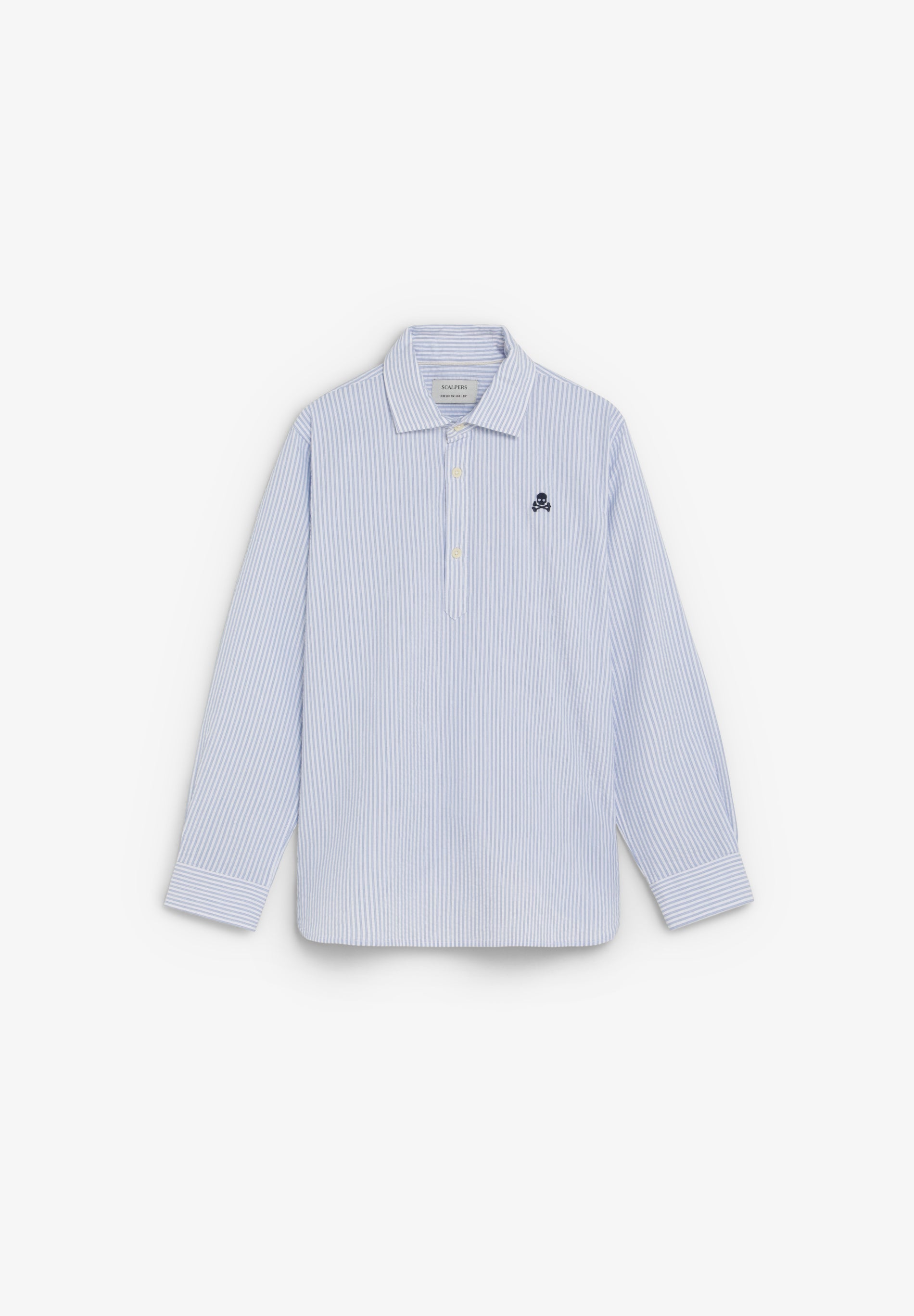 STRIPED POLO SHIRT WITH SKULL