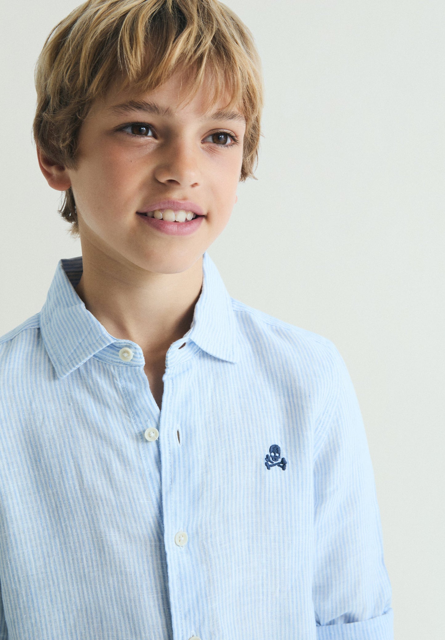CAMICIA LINO RIGHE