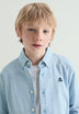 JEANSHEMD MIT BUTTON-DOWN-KRAGEN