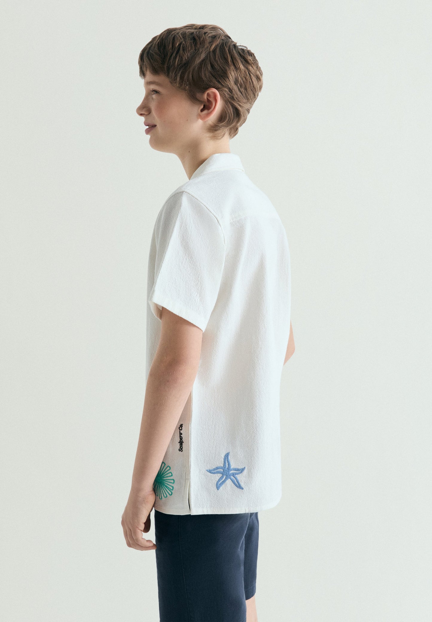 CHEMISE MANCHES COURTES BRODERIES