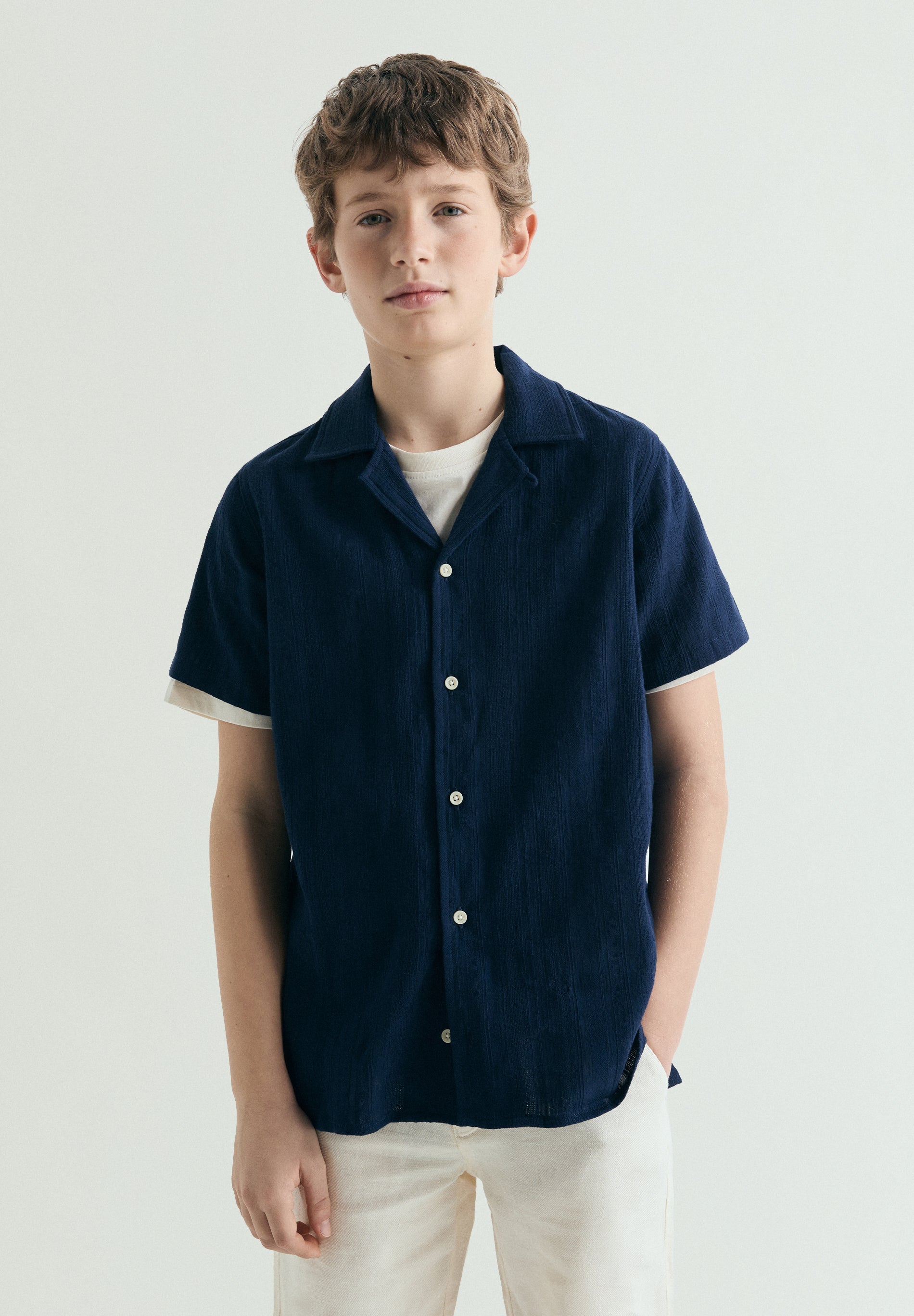 TEXTURED COTTON SHIRT