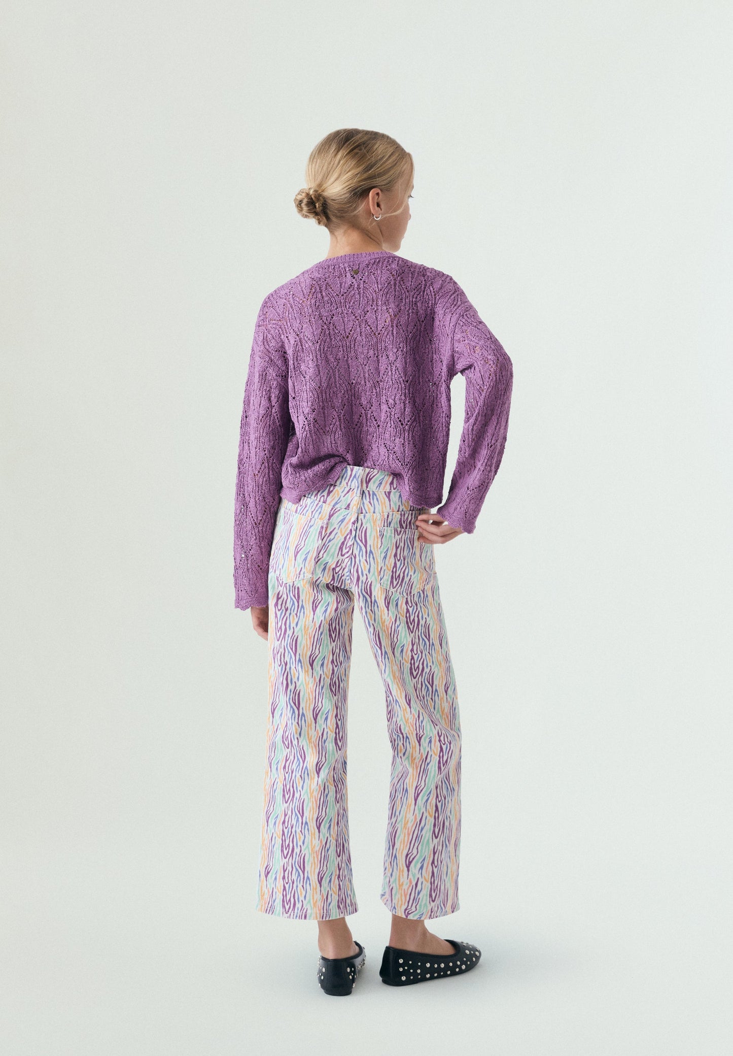 MEHRFARBIGE WIDE-LEG-HOSE