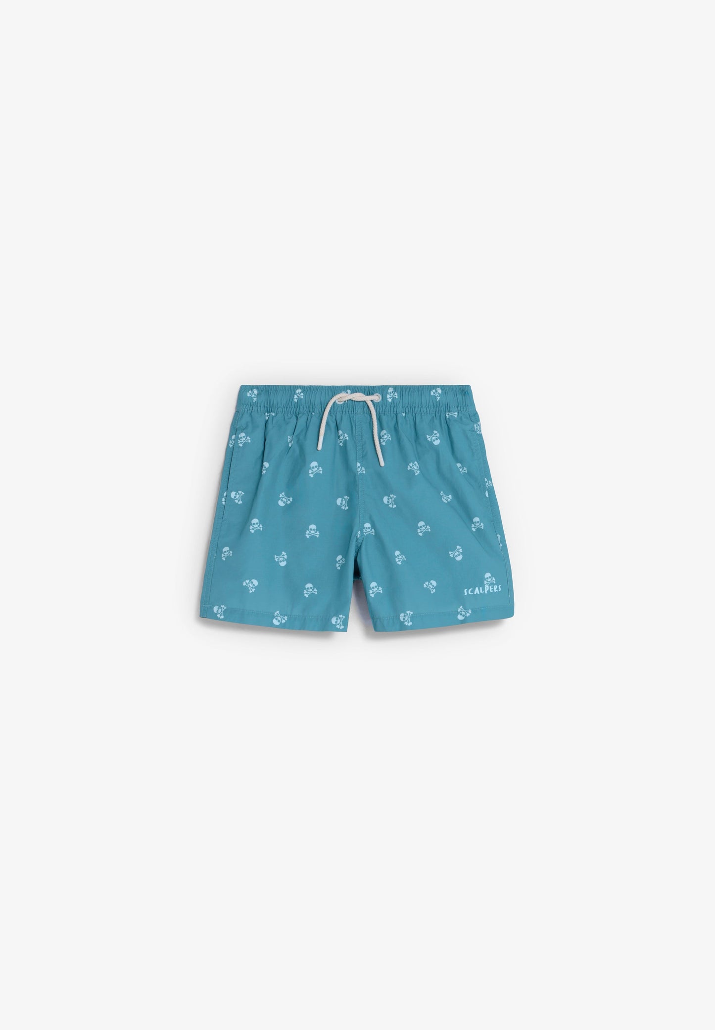 CONTRAST SKULL SWIMMING TRUNKS