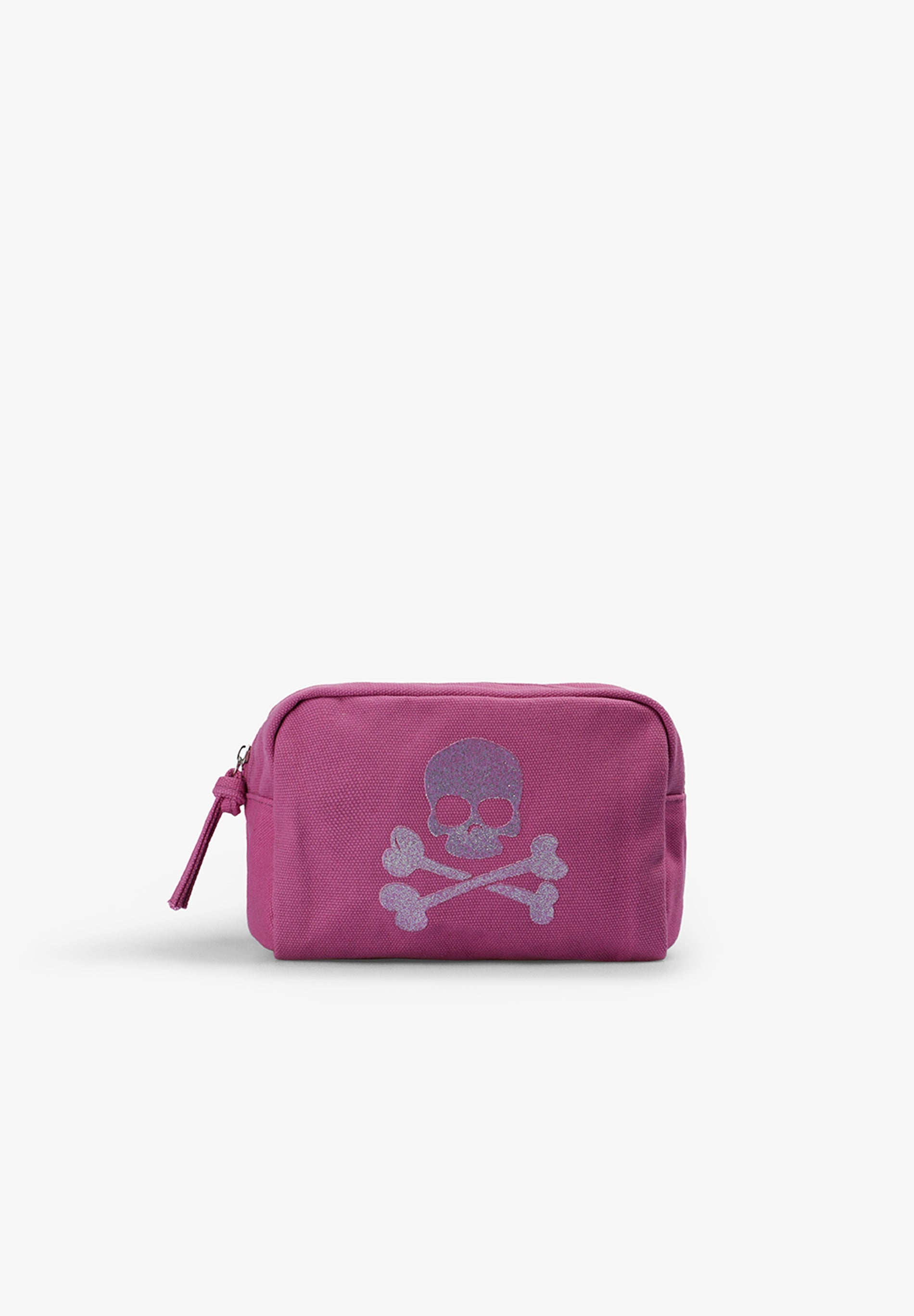 NECESSAIRE MIT GLITZER-TOTENKOPF