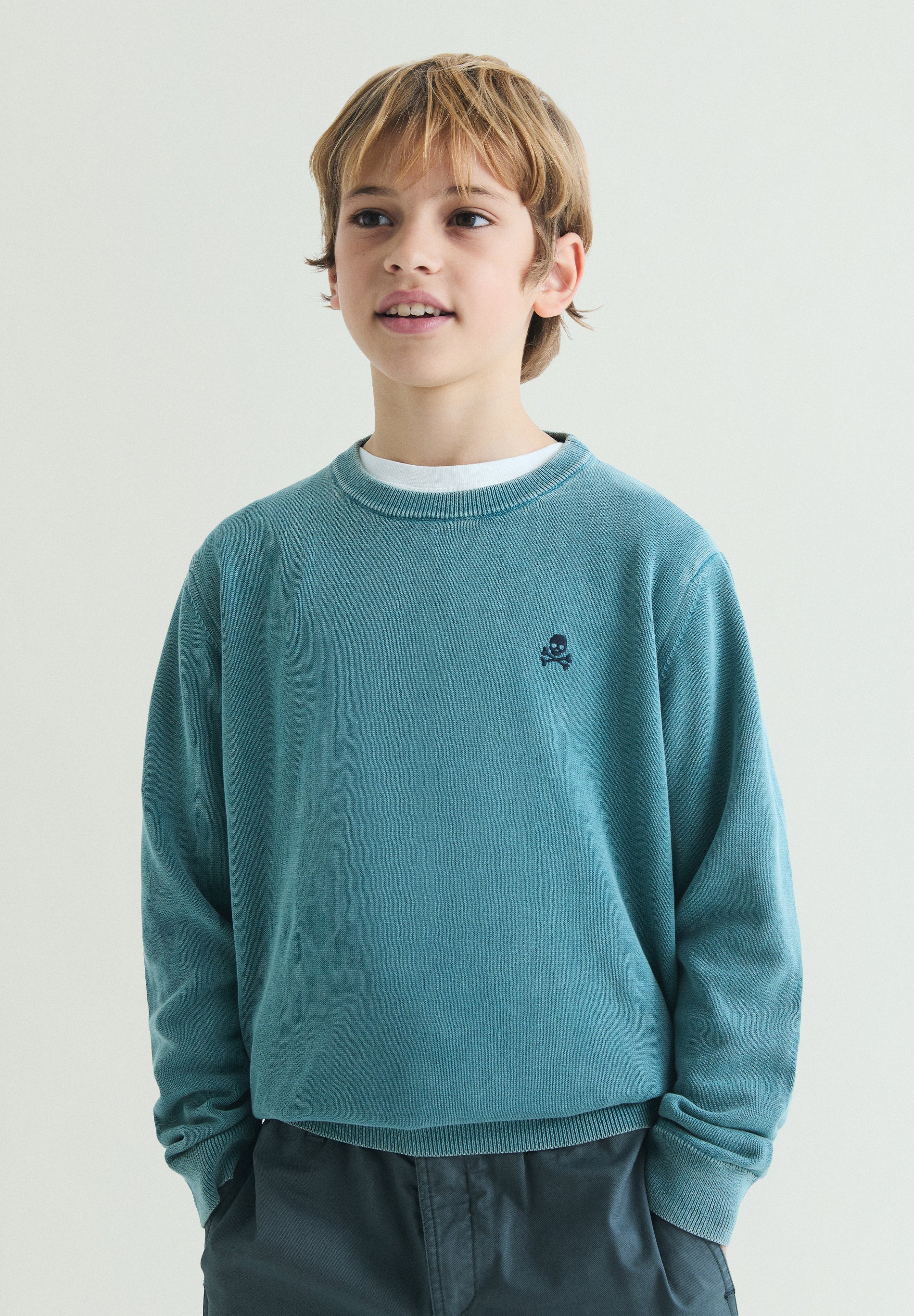 PULLOVER AUS BAUMWOLLE MIT RUNDAUSSCHNITT