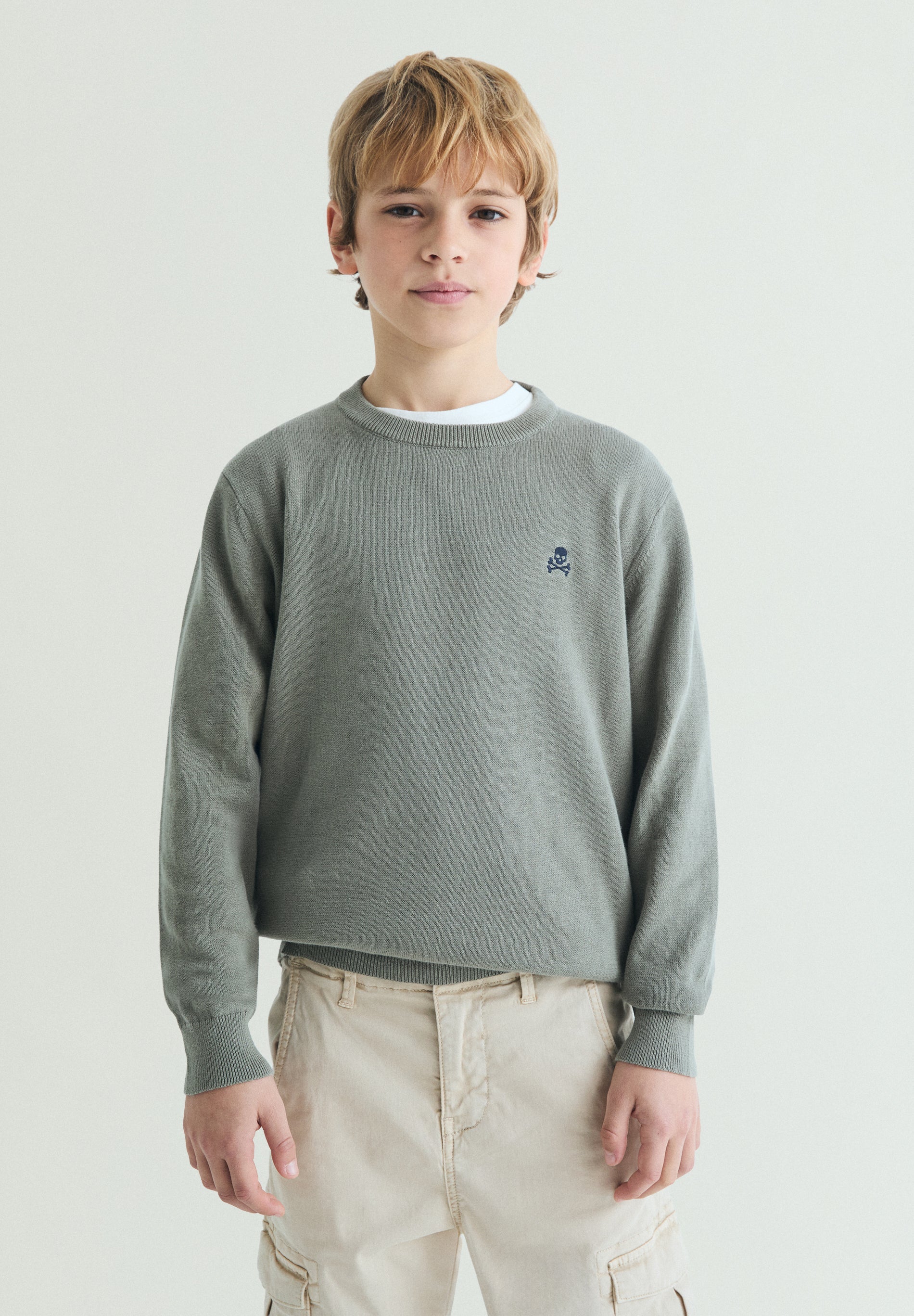 PULLOVER AUS BAUMWOLLE MIT RUNDAUSSCHNITT