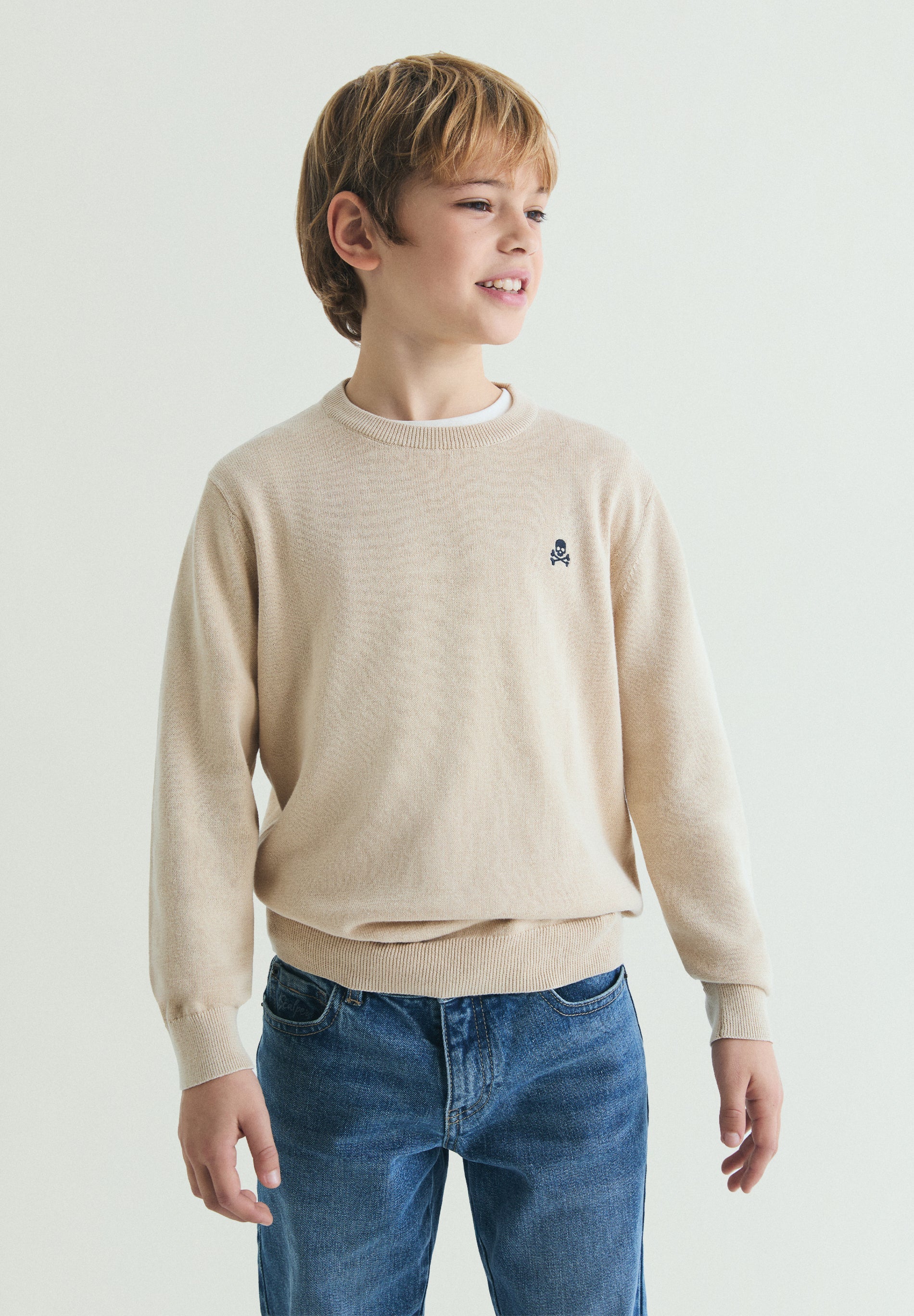 PULLOVER AUS BAUMWOLLE MIT RUNDAUSSCHNITT