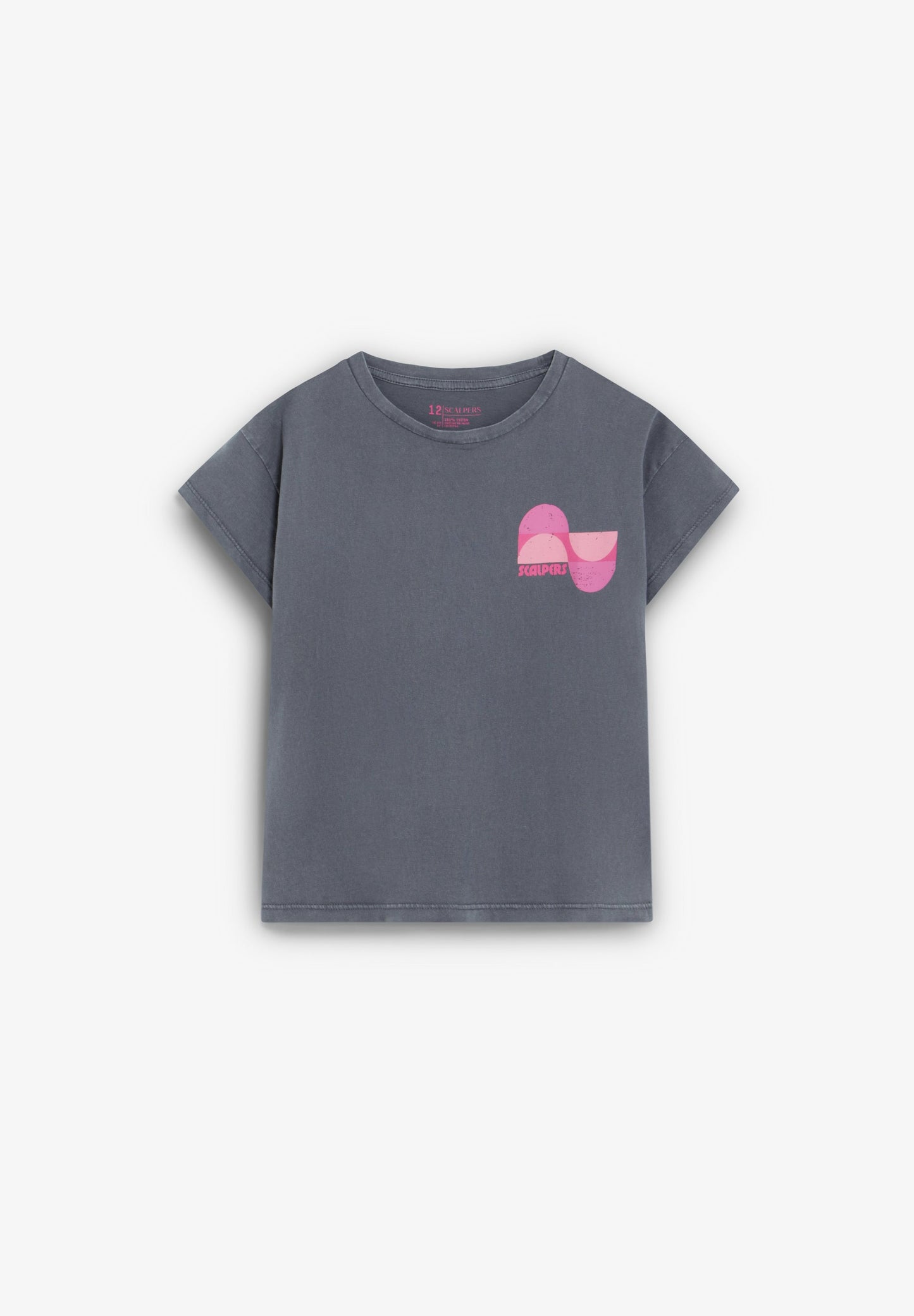 T-SHIRT MIT FARBLICH ABGESETZTEM PRINT