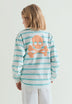 HOODY MIT STEHKRAGEN UND STREIFEN