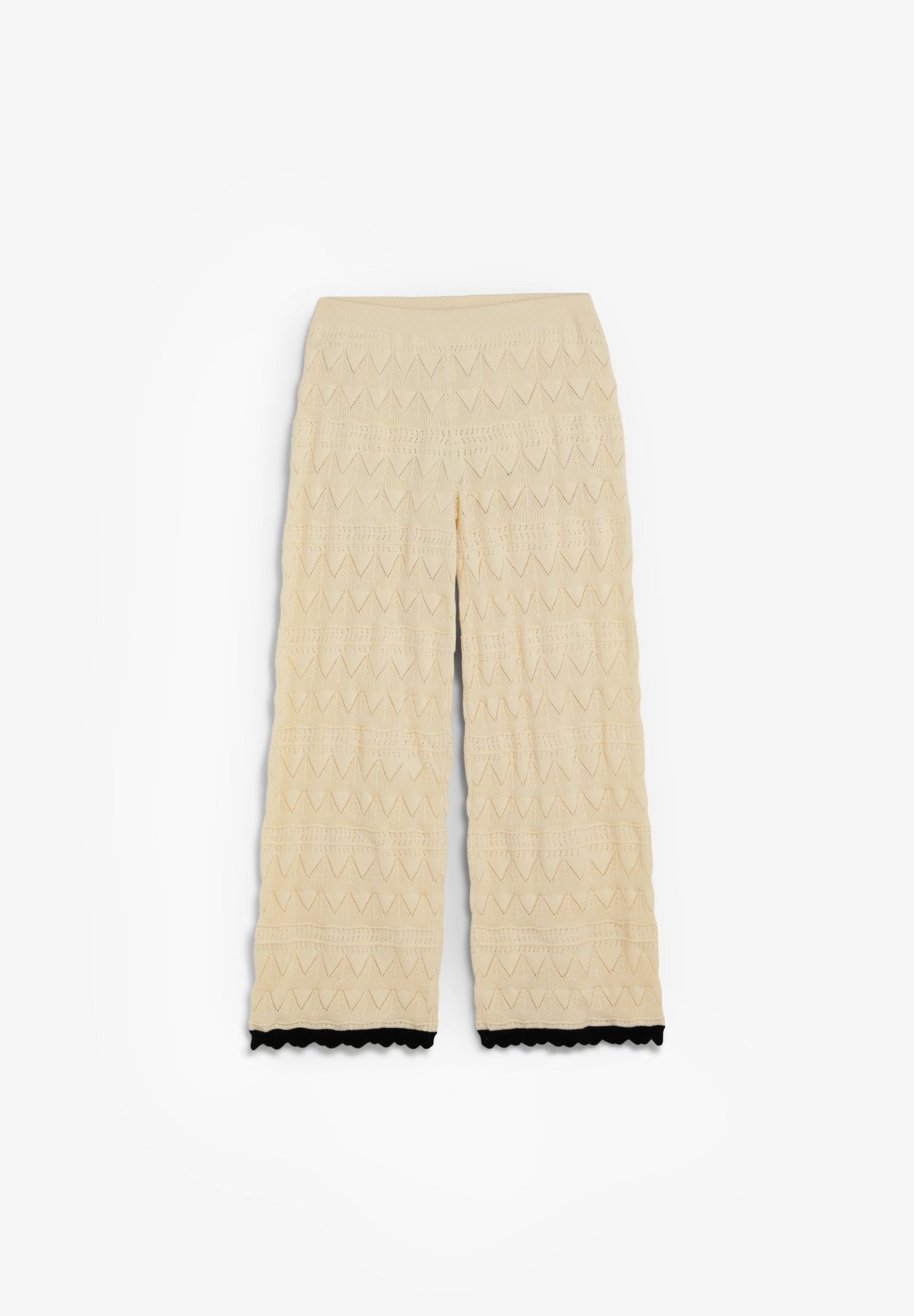 OPENWORK KNIT TROUSERS