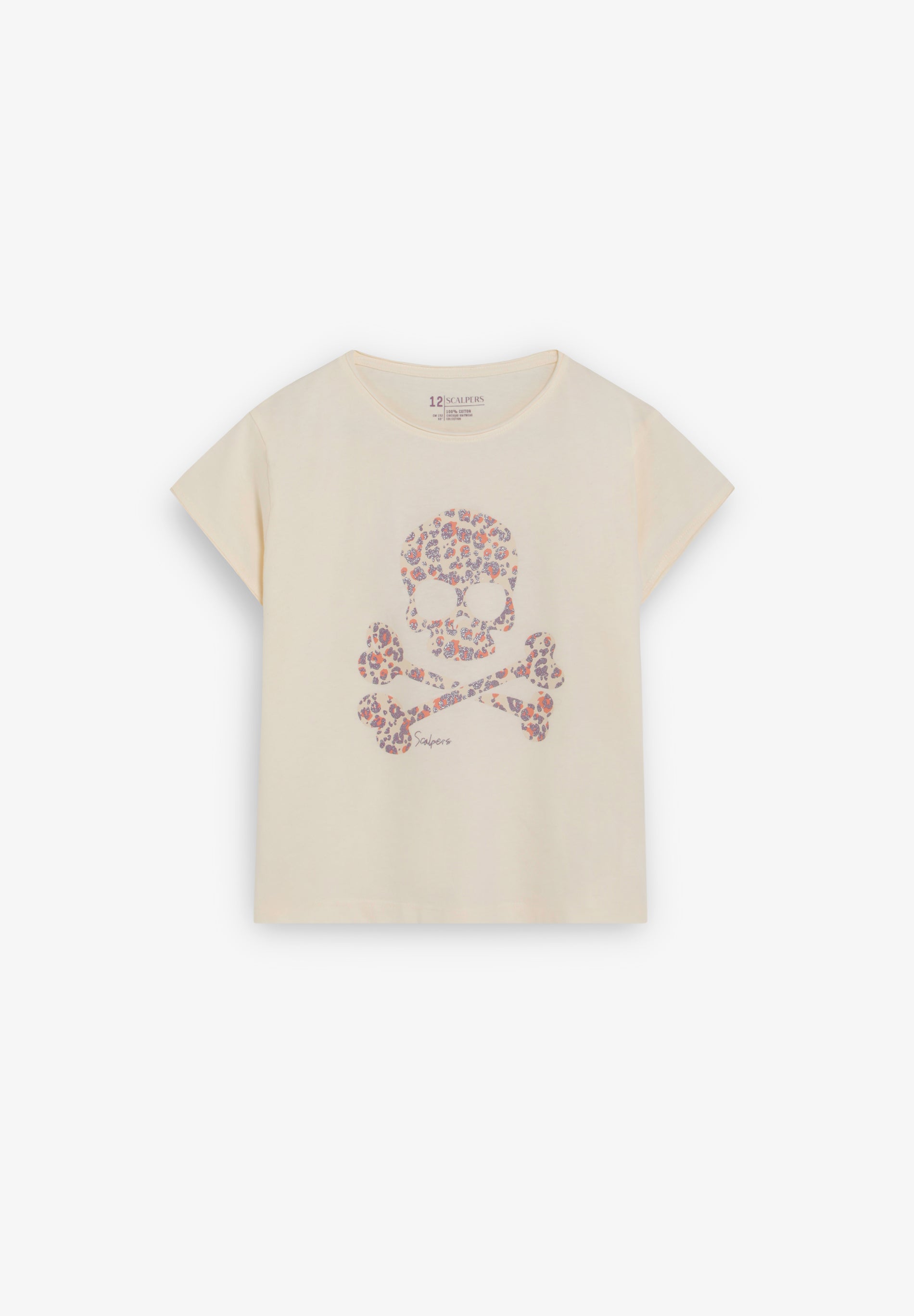 T-SHIRT TÊTE DE MORT IMPRIMÉ ANIMAL