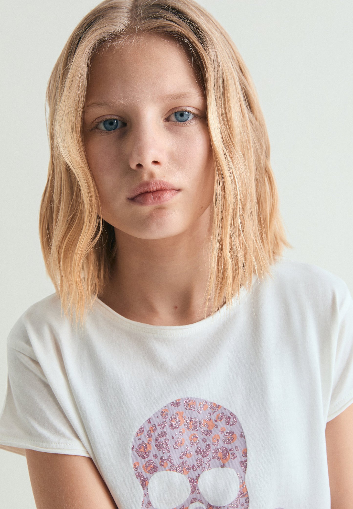 ANIMAL PRINT SKULL T-SHIRT