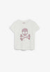 T-SHIRT MIT TOTENKOPF UND ANIMAL-PRINT