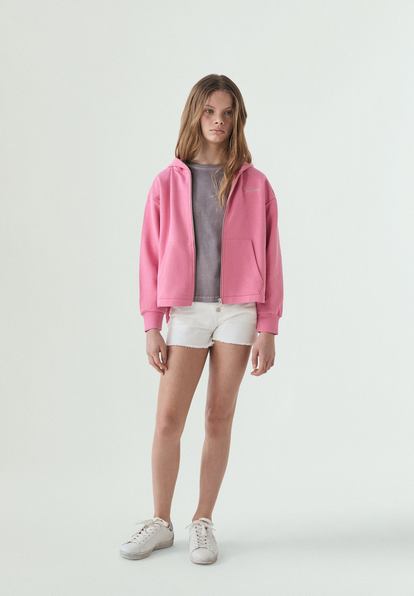 HOODY MIT KAPUZE UND REISSVERSCHLUSS