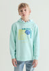 HOODY MIT KAPUZE UND TOTENKOPF-PRINT
