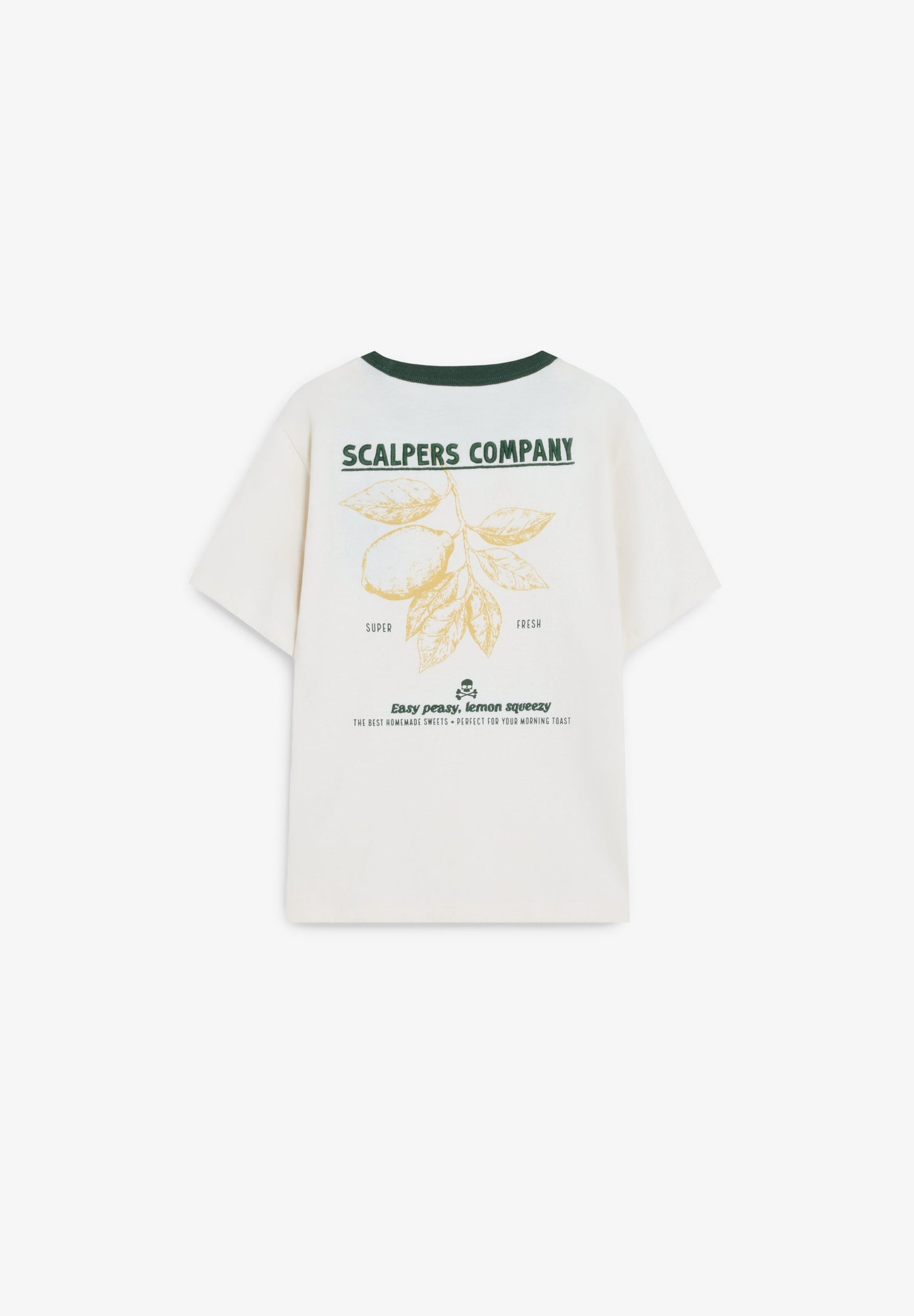 T-SHIRT MIT FARBLICH ABGESETZTEM AUSSCHNITT