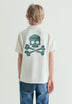POLOSHIRT MIT FARBLICH ABGESETZTER TOTENKOPF-STICKEREI