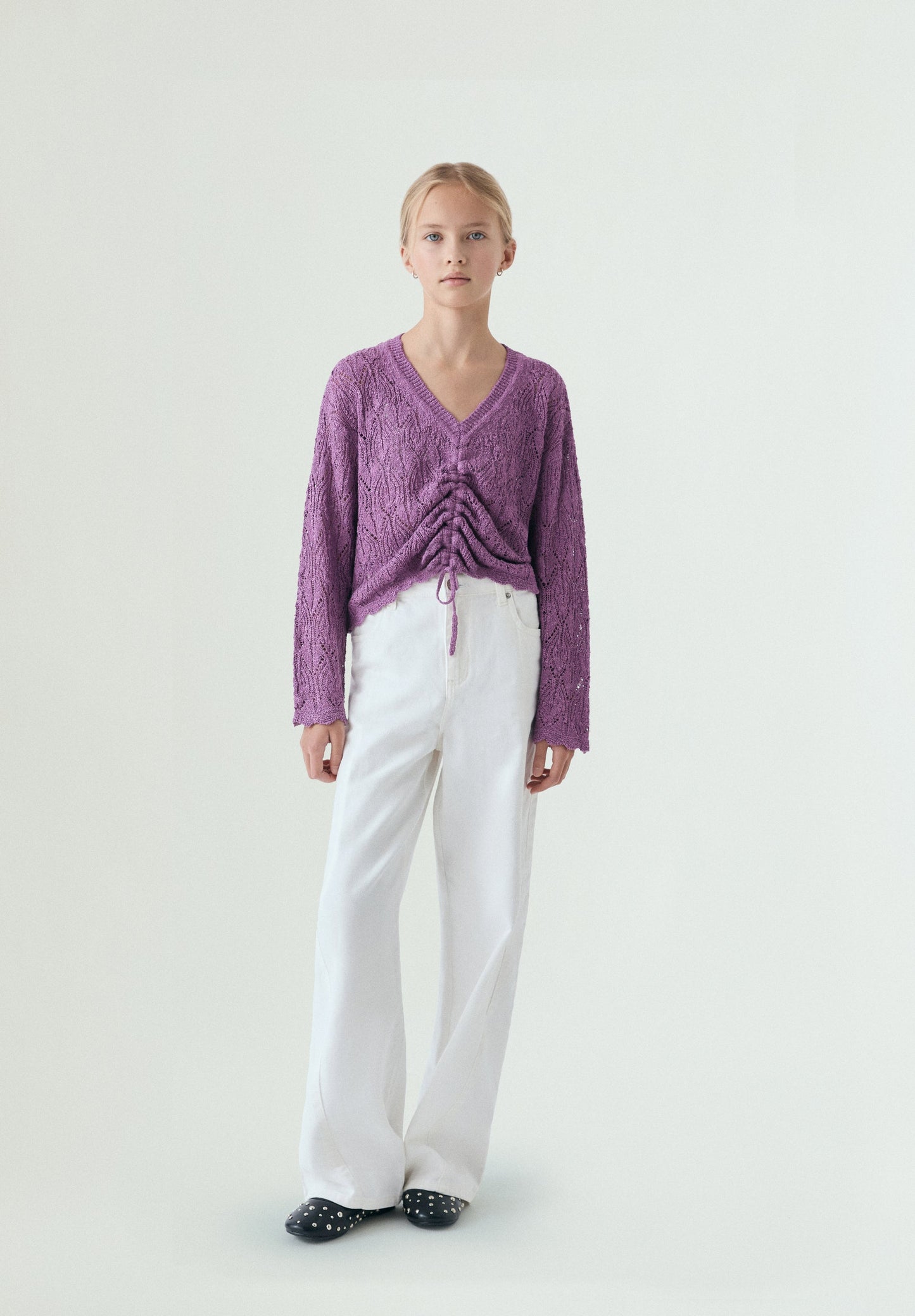 CARDIGAN EN MAILLE AJOURÉE