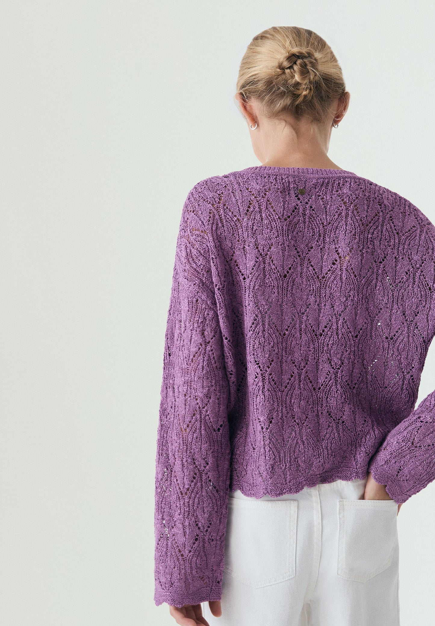 CARDIGAN EN MAILLE AJOURÉE
