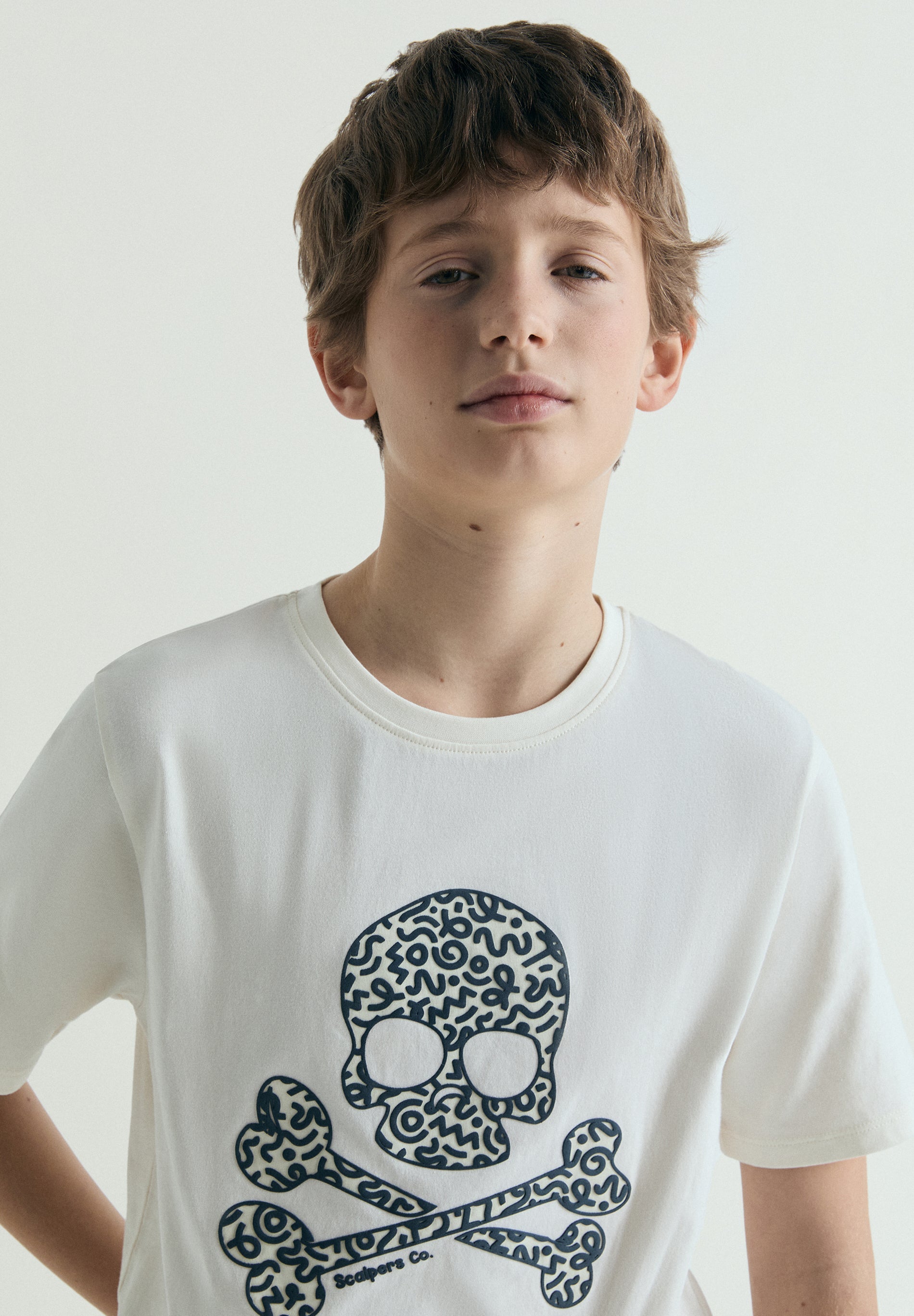 COTTON T-SHIRT WITH MAGIC SKULL