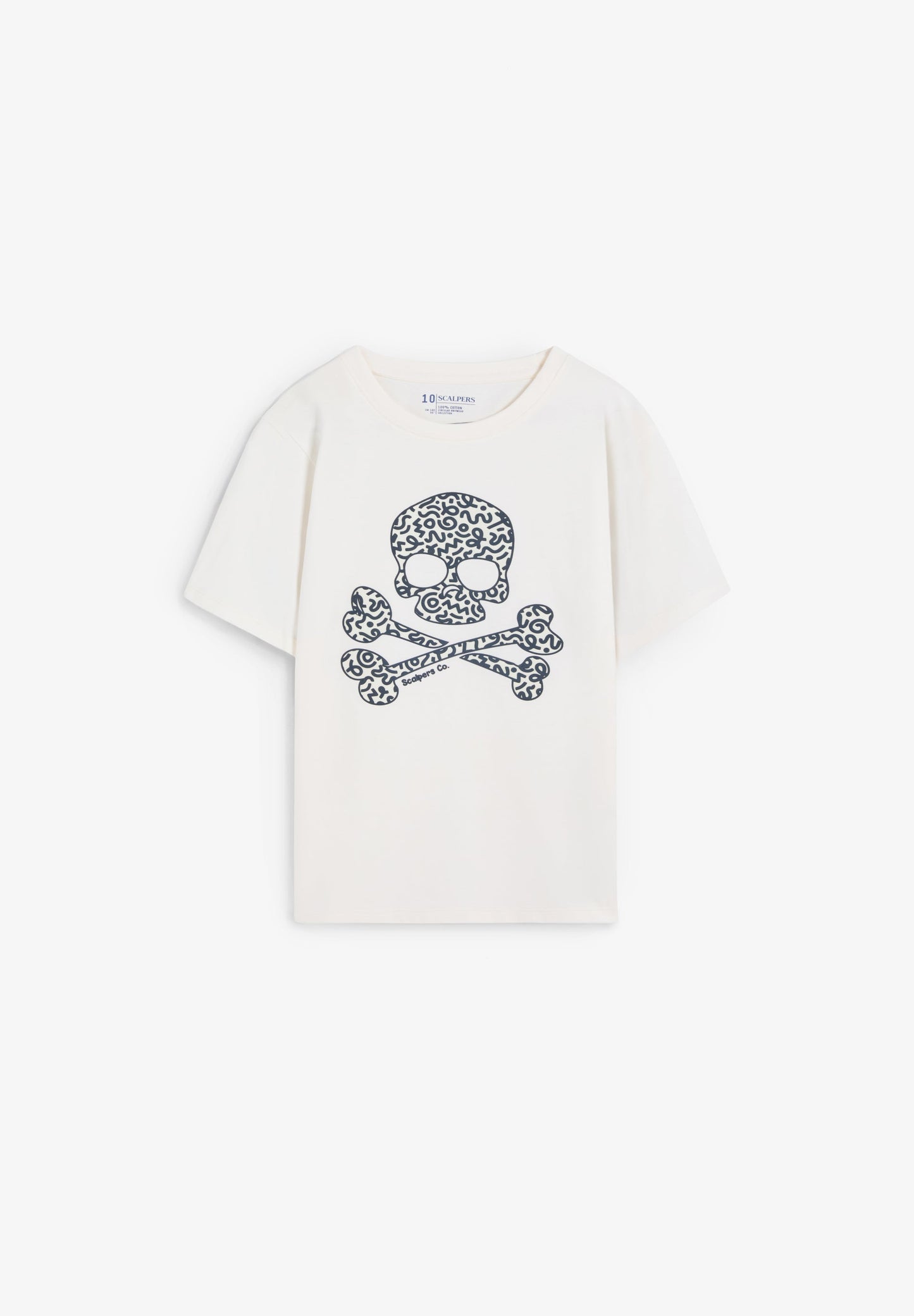 COTTON T-SHIRT WITH PRINTED SKULL