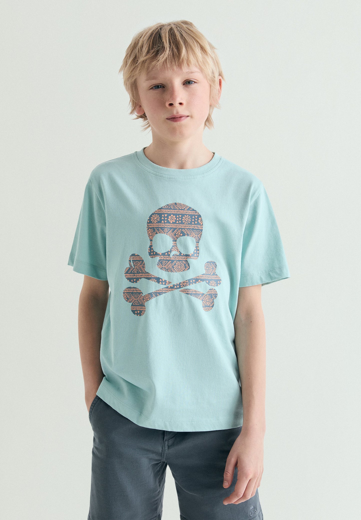 PRINTED SKULL T-SHIRT