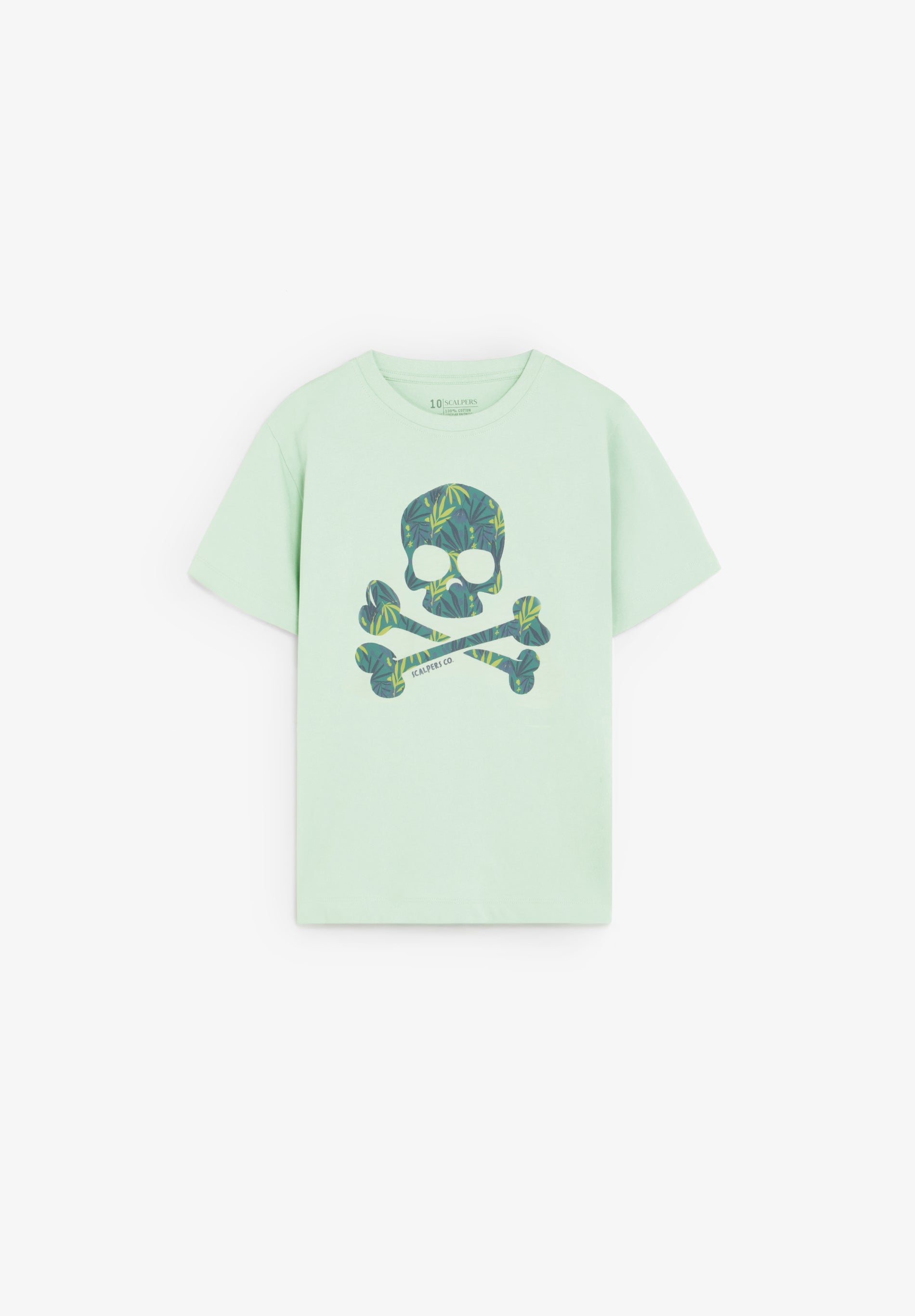 T-SHIRT SKULL IMPRIMÉ TROPICAL