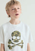 T-SHIRT SKULL IMPRIMÉ TROPICAL