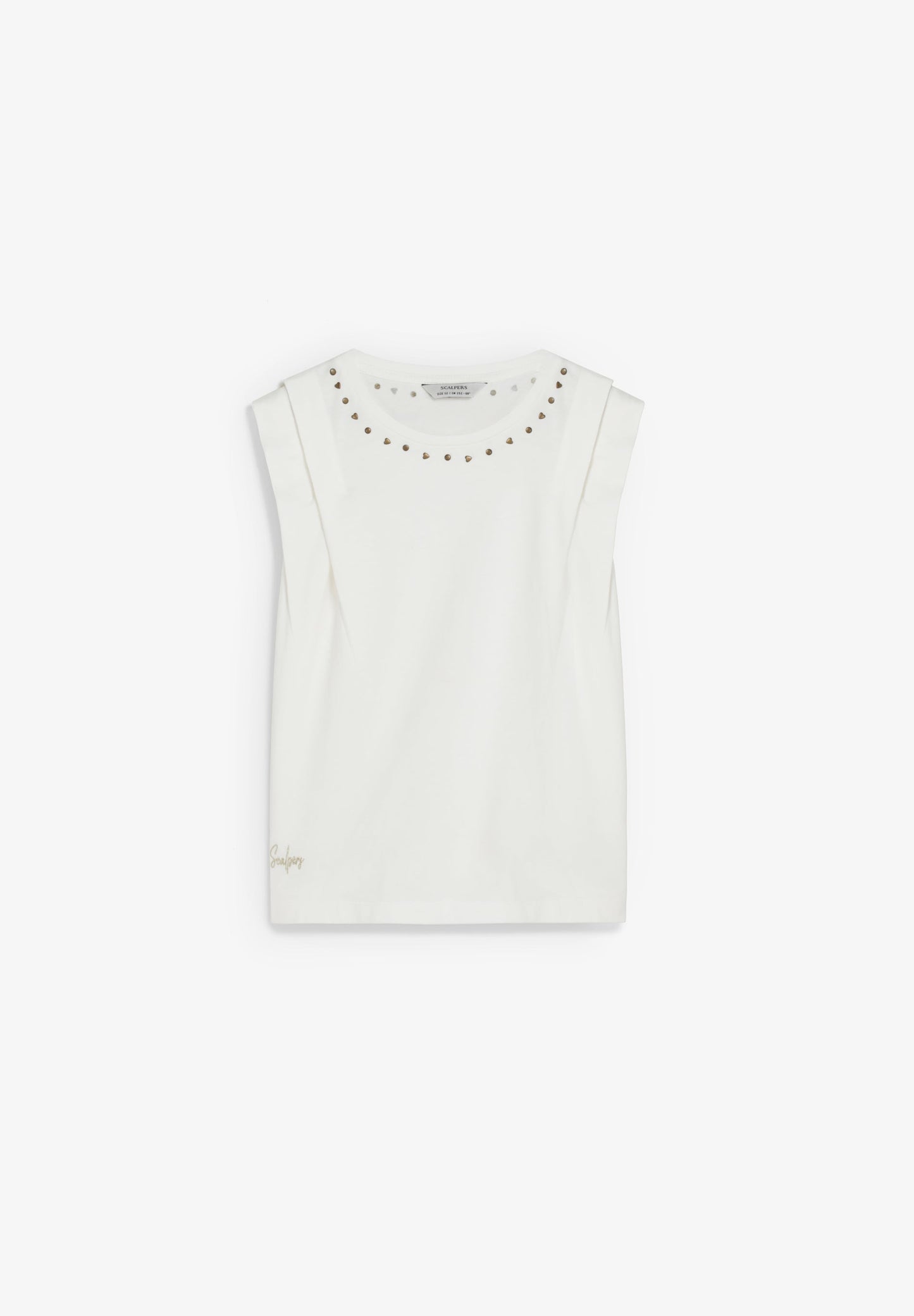 ÄRMELLOSES SHIRT MIT NIETEN