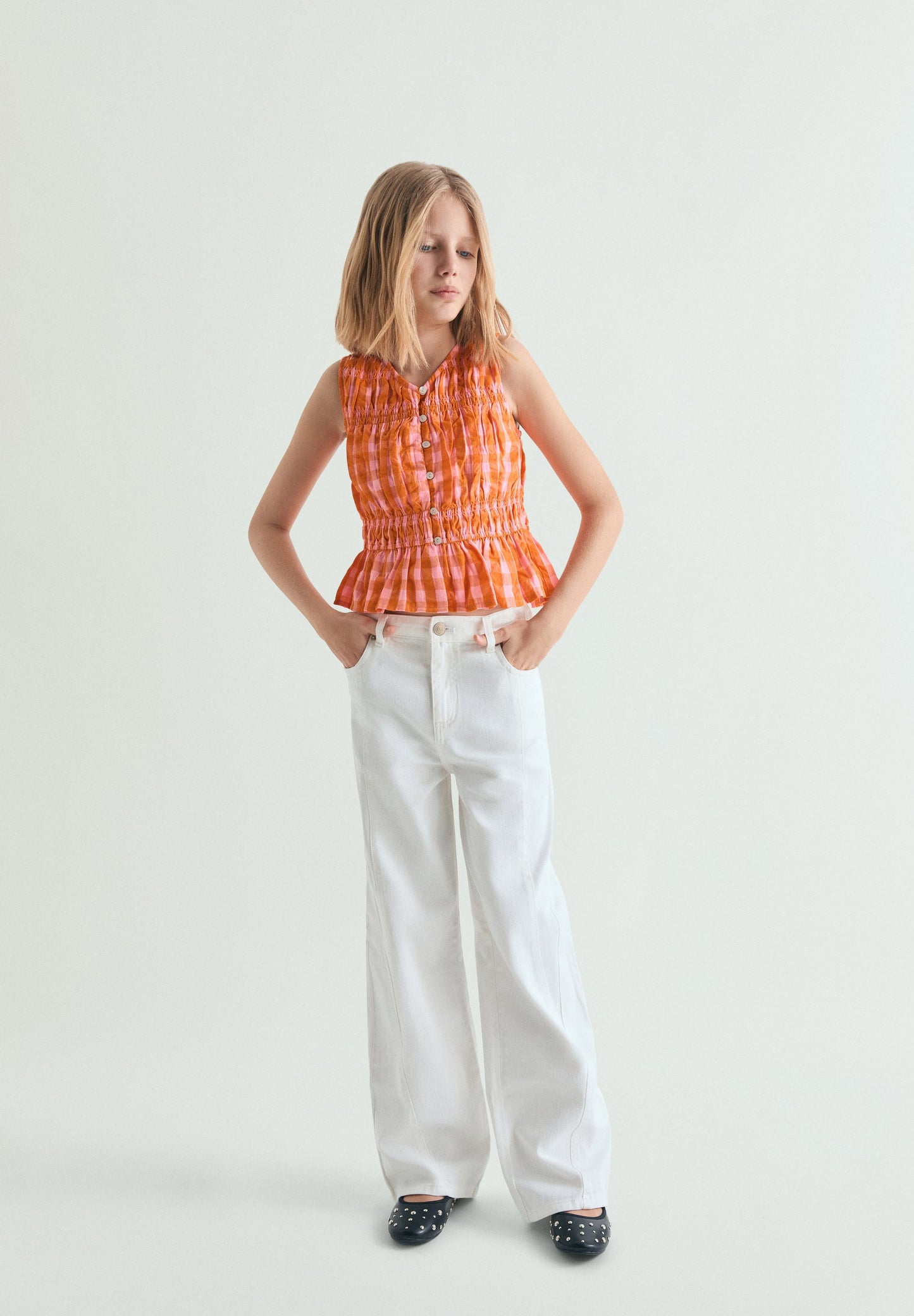 TOP MIT VICHYKAROS UND RAFFUNGEN