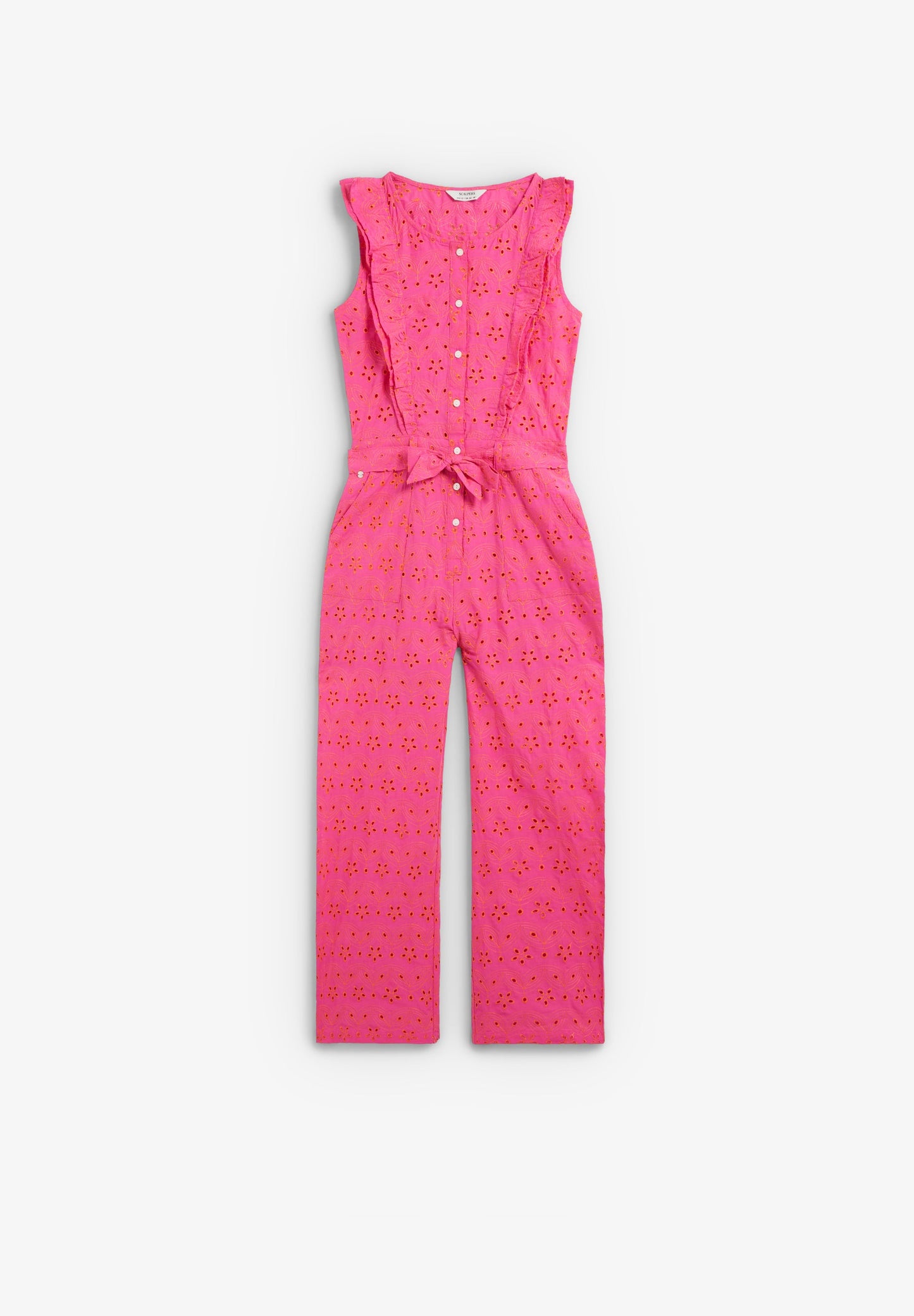 OPENWORK RUFFLED JUMPSUIT