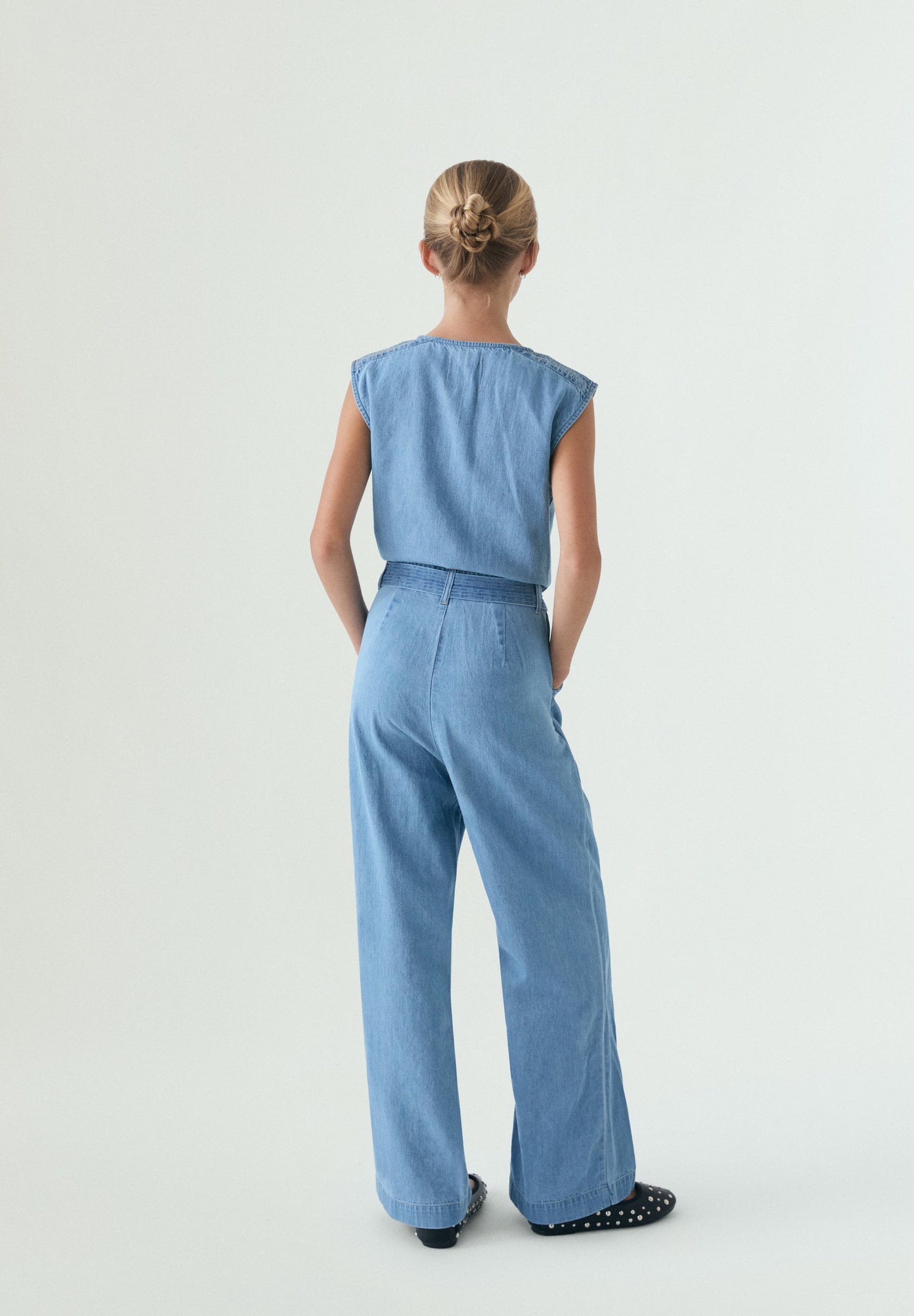 DENIM JUMPSUIT WITH BUTTONS