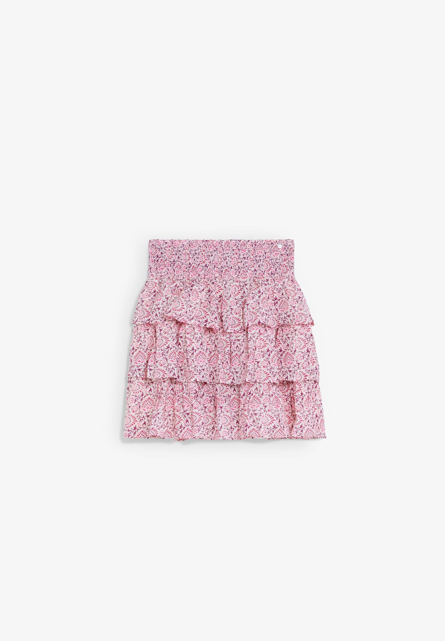 JUPE MULTICOLORE VOLANTS