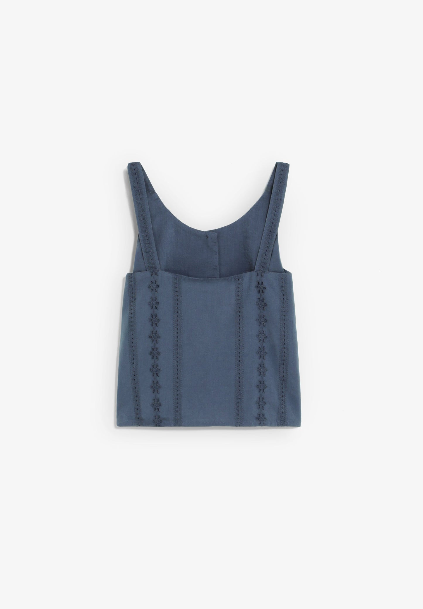TOP IN COTONE CON RICAMI
