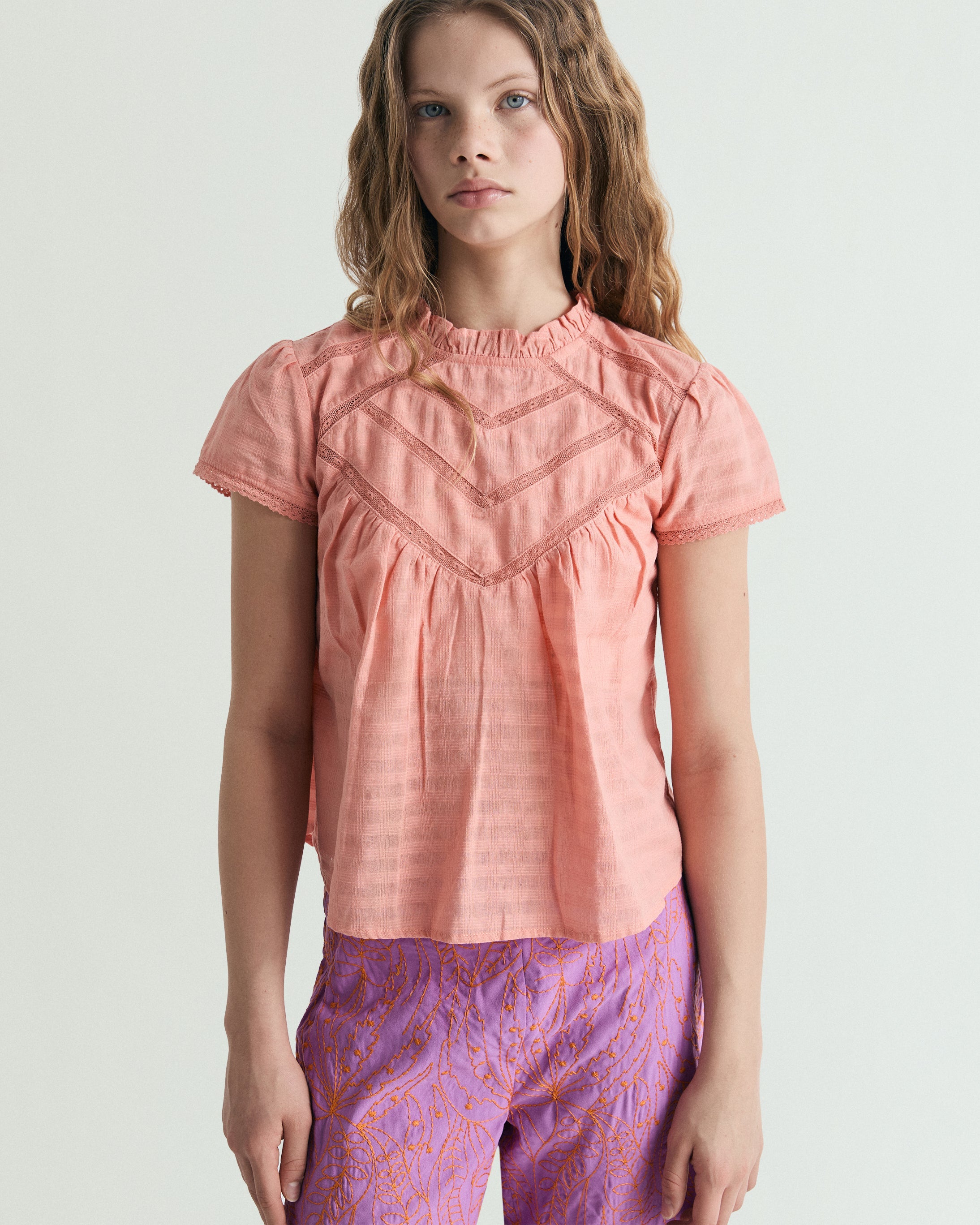 EMBROIDERED COTTON BLOUSE