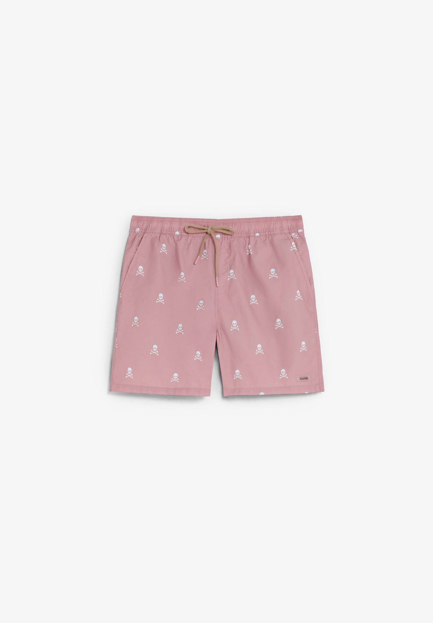 CONTRAST SKULL SWIMMING TRUNKS