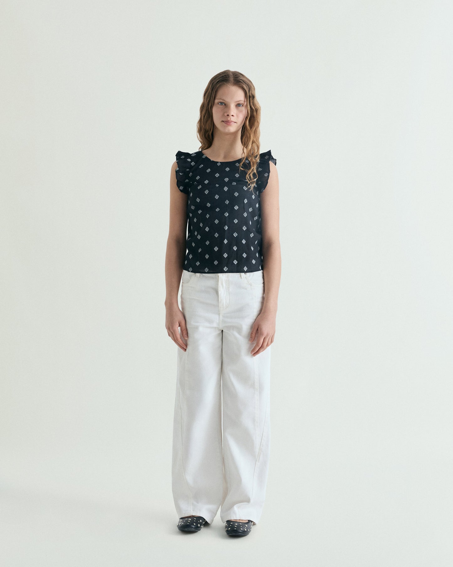 CHEMISIER JACQUARD EMMANCHURES AMÉRICAINES