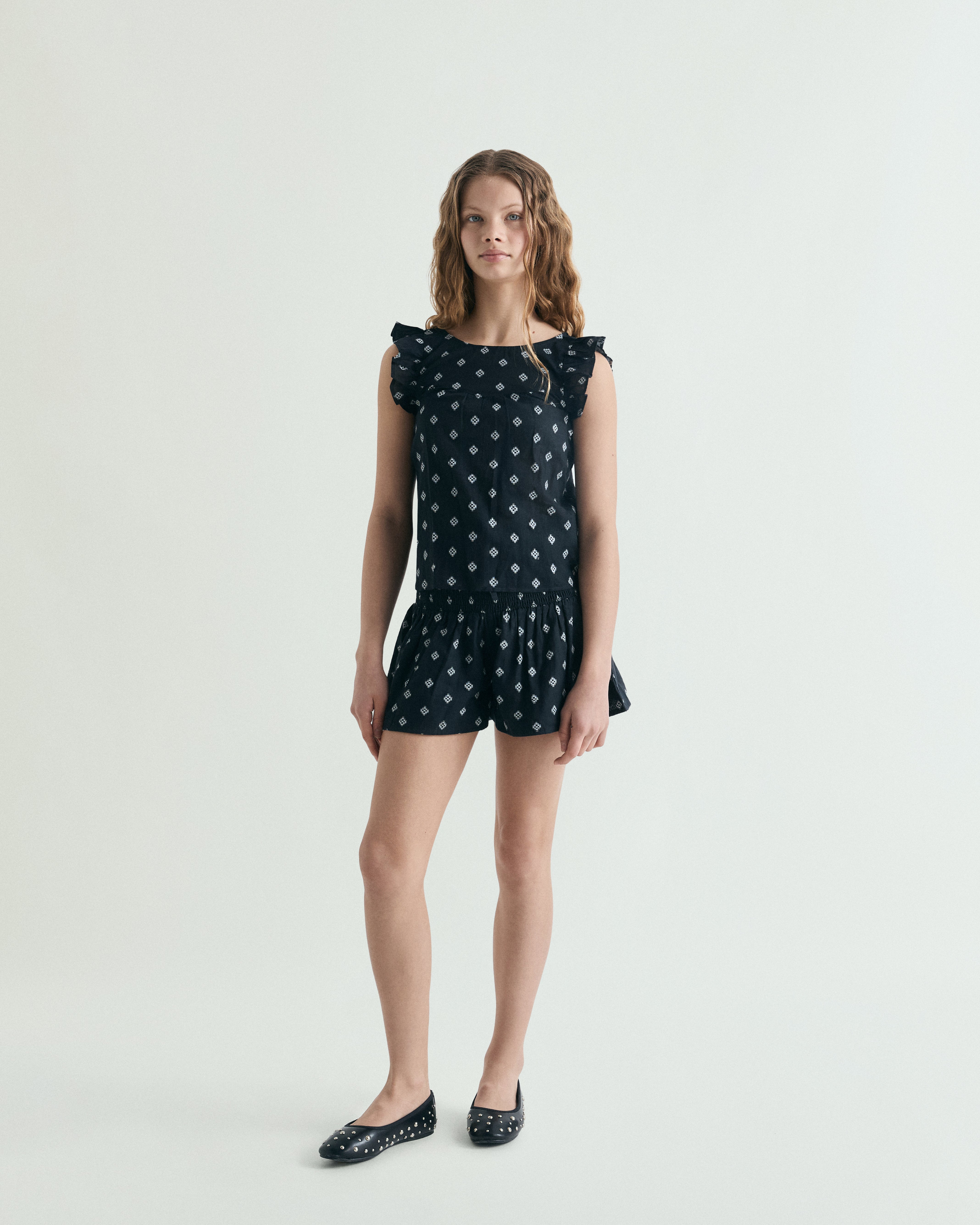 BERMUDA JACQUARD TAILLE ÉLASTIQUE