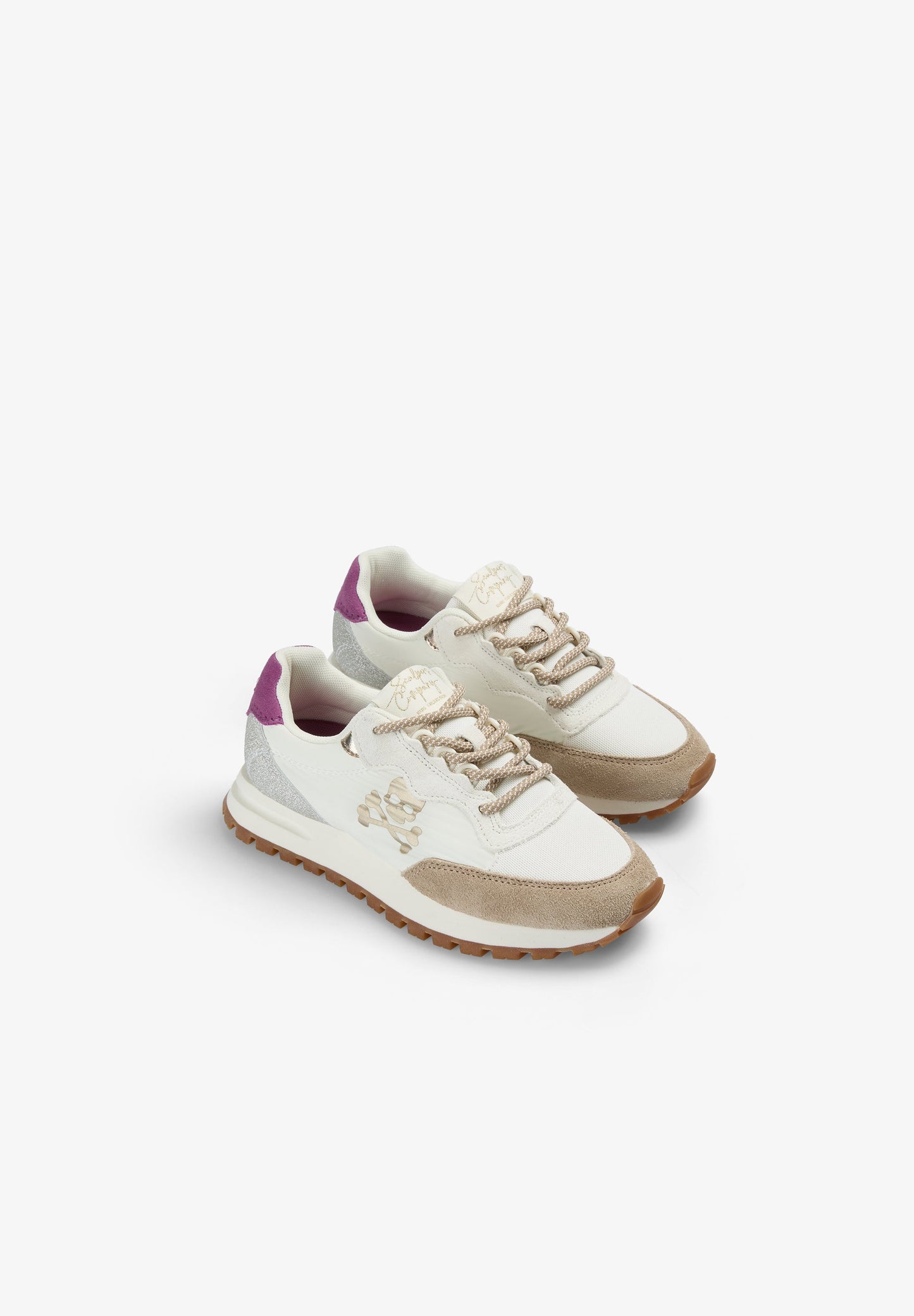 CONTRAST SPLIT SUEDE SNEAKERS