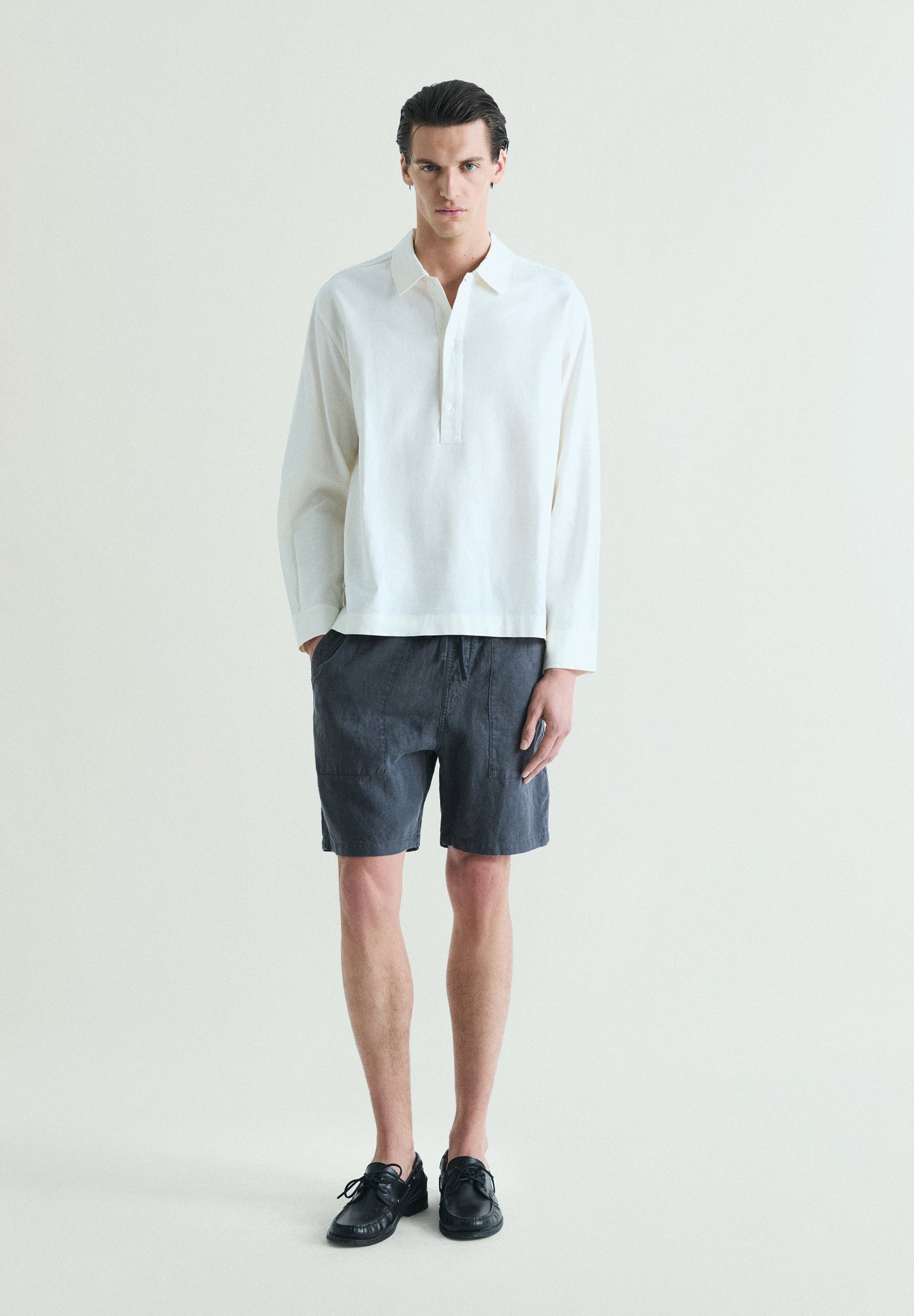POLOHEMD AUS LEINEN IM LOOSE-FIT
