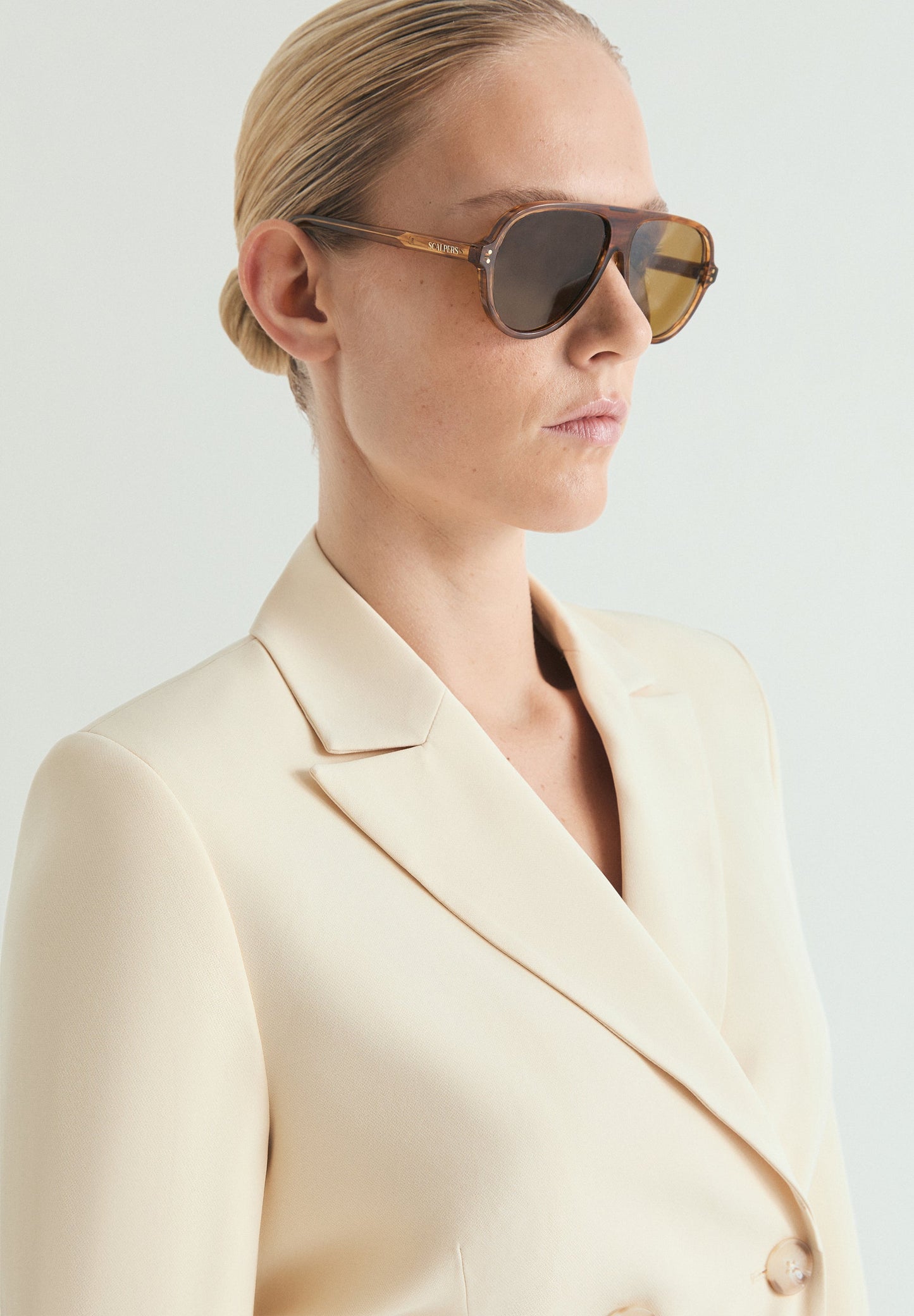 PLAIN DOUBLE-BREASTED BLAZER